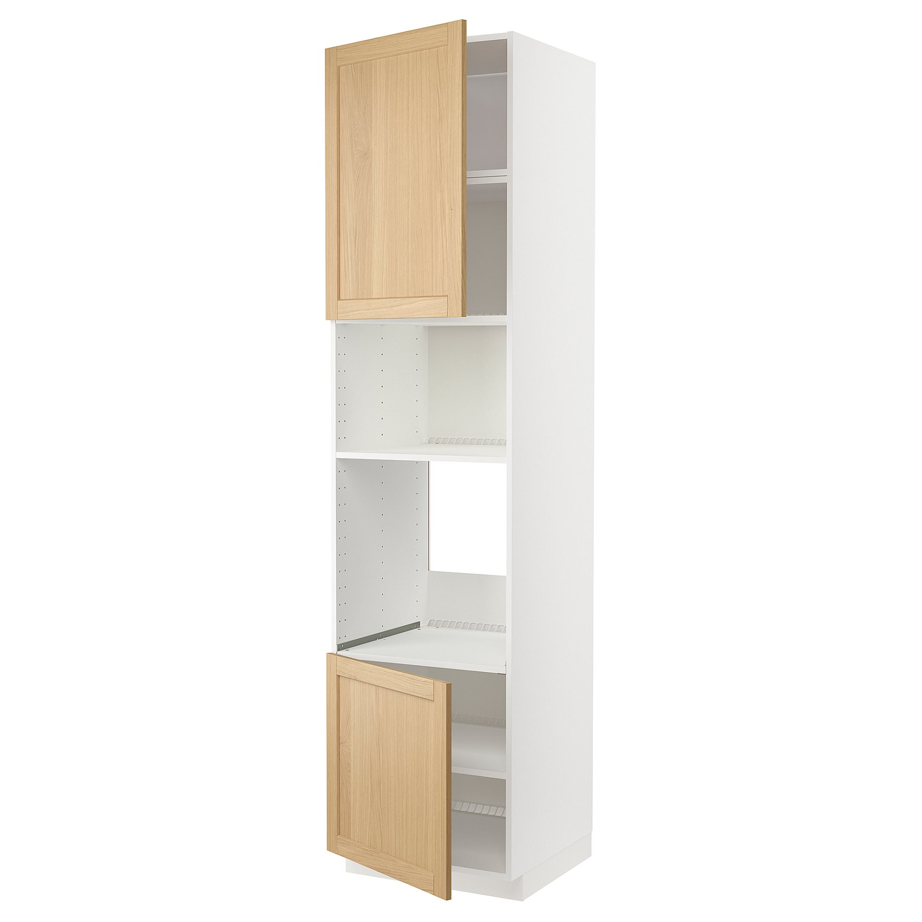 METOD, high cabinet for oven/microwave with 2 doors/shelves, 60x60x240 cm, 295.094.46