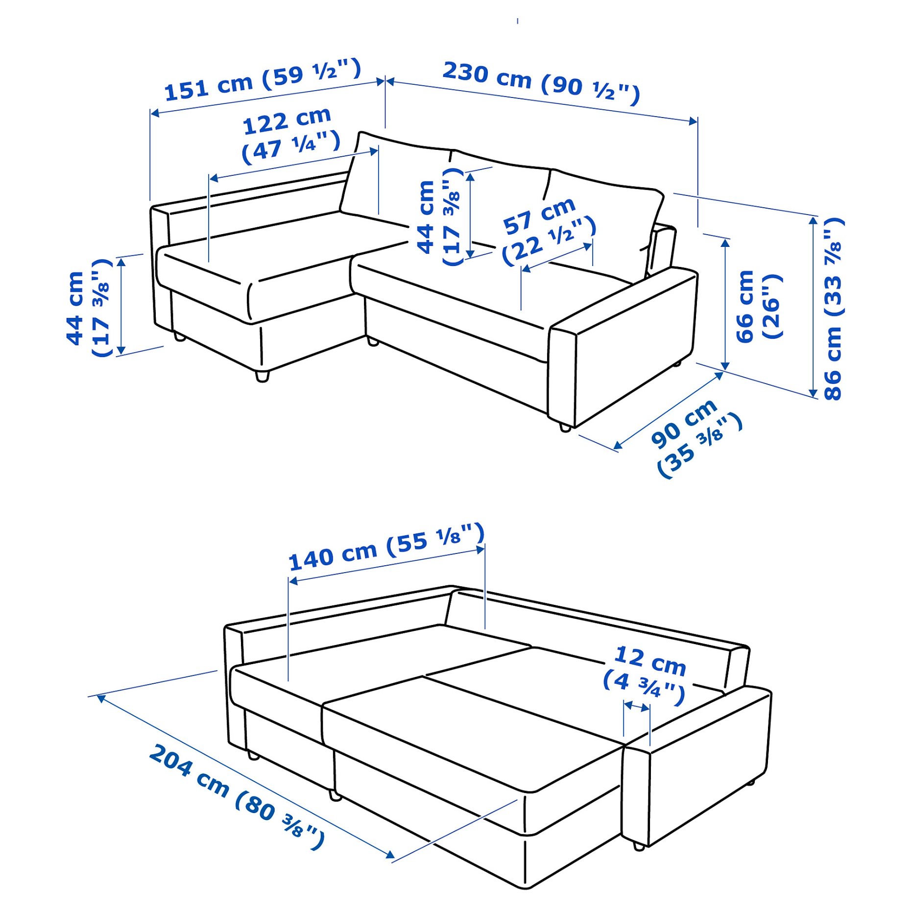 FRIHETEN, corner sofa-bed with storage, 295.170.45