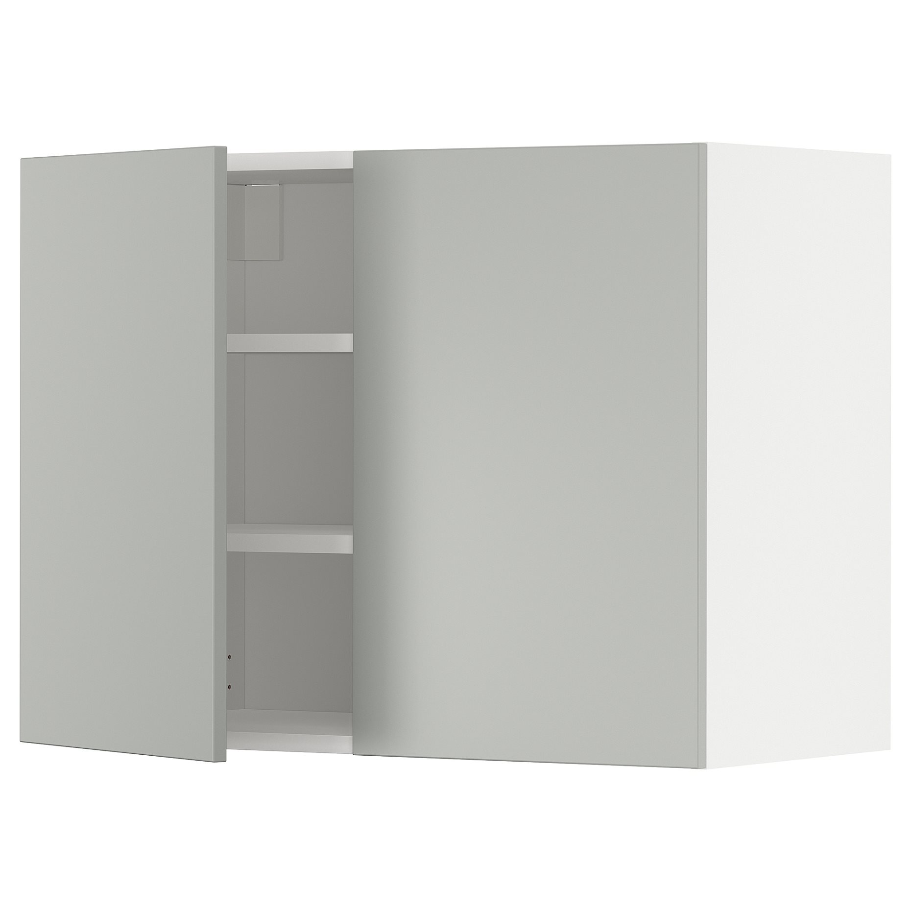METOD, wall cabinet with shelves/2 doors, 80x60 cm, 295.379.77