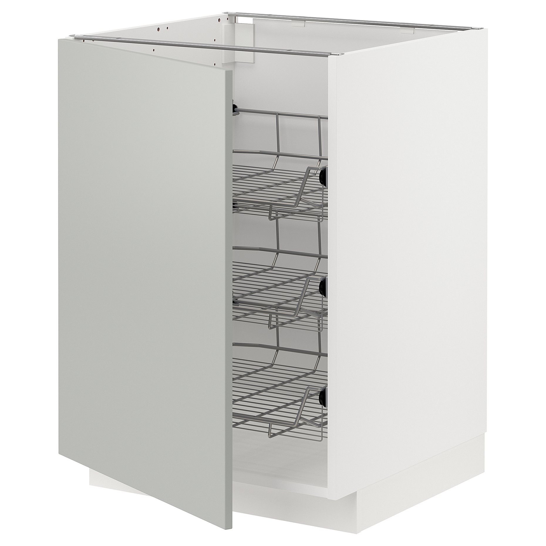METOD, base cabinet with wire baskets, 60x60 cm, 295.384.01
