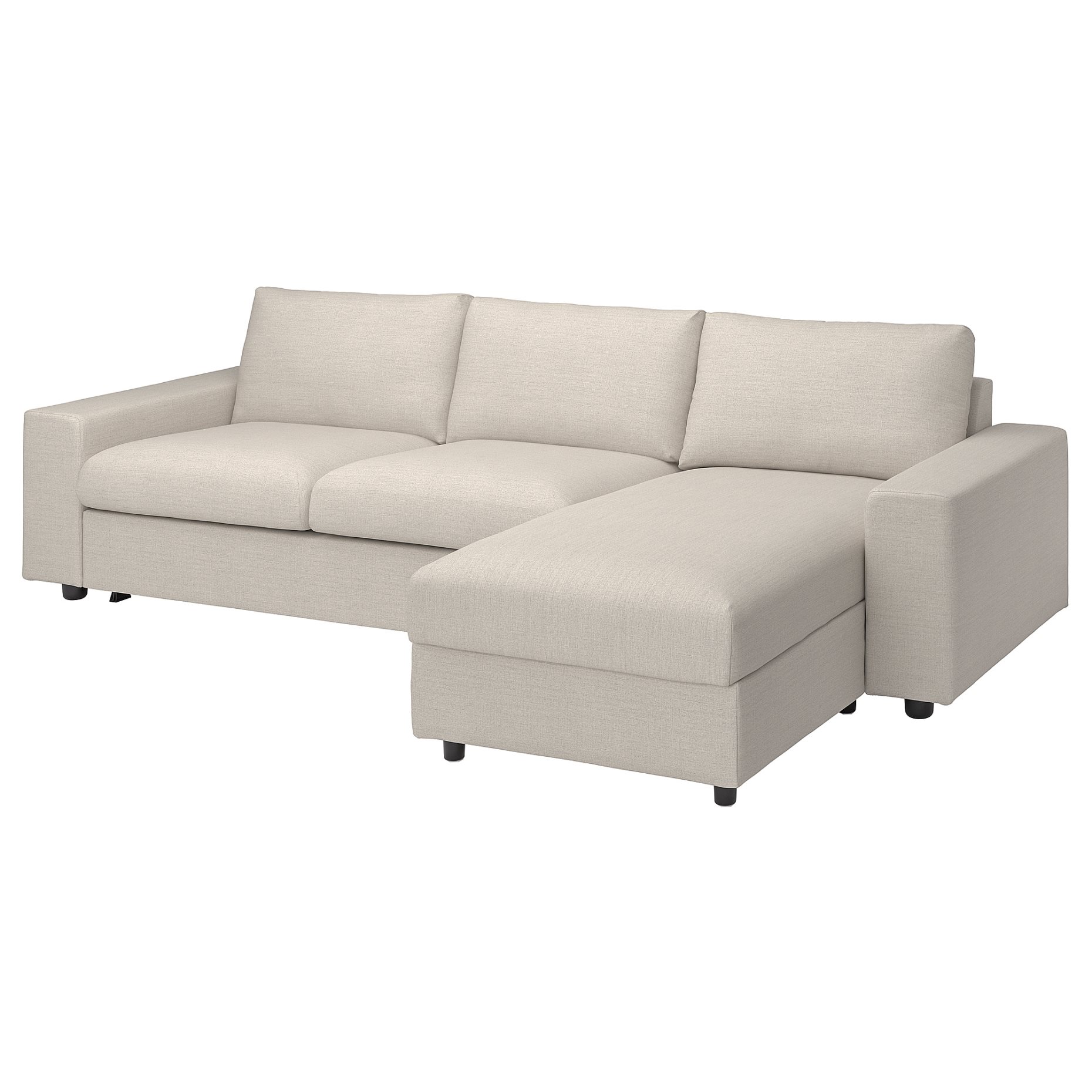 VIMLE, 3-seat sofa-bed with wide armrests and chaise longue, 295.452.13
