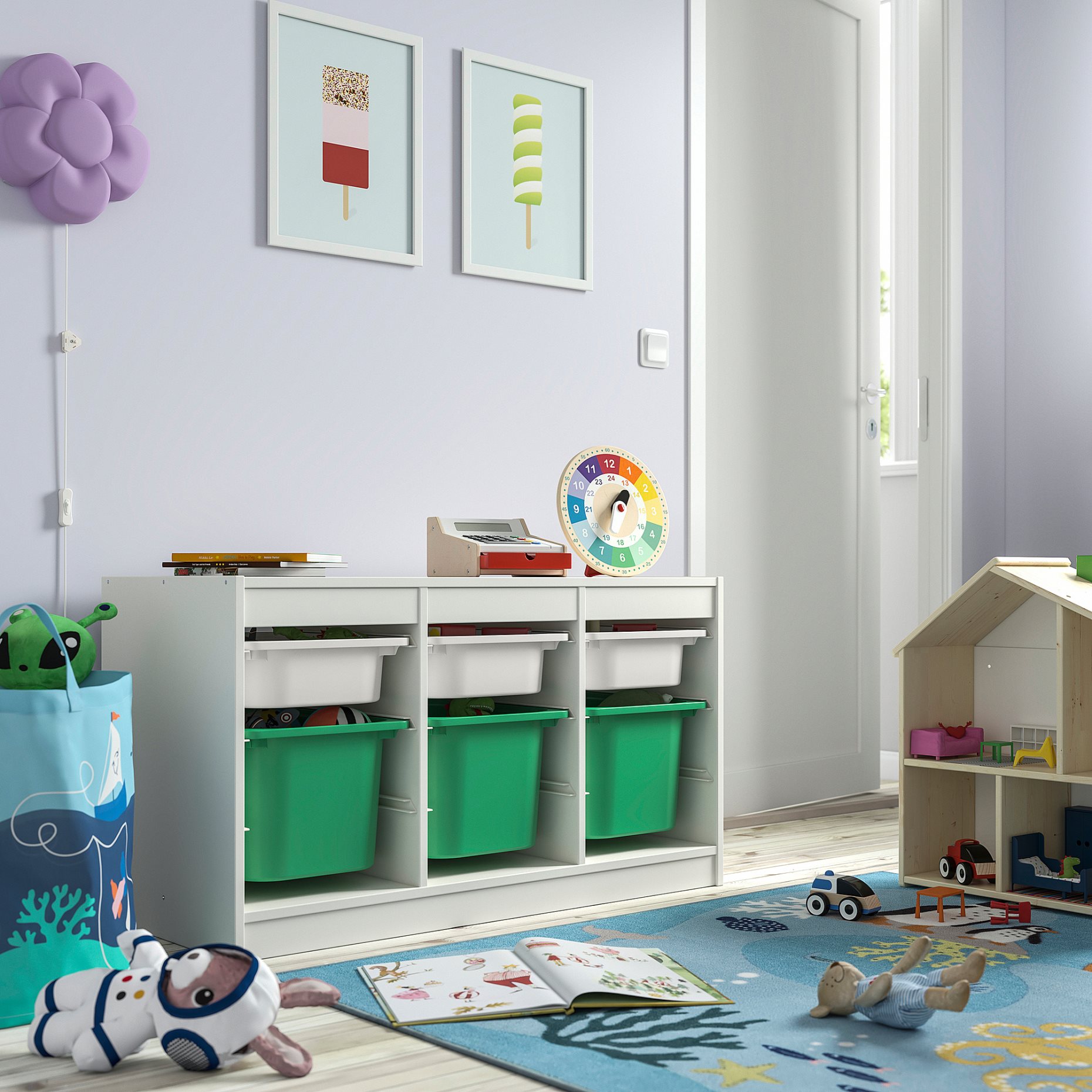 TROFAST, storage combination with boxes, 99x44x56 cm, 295.744.65