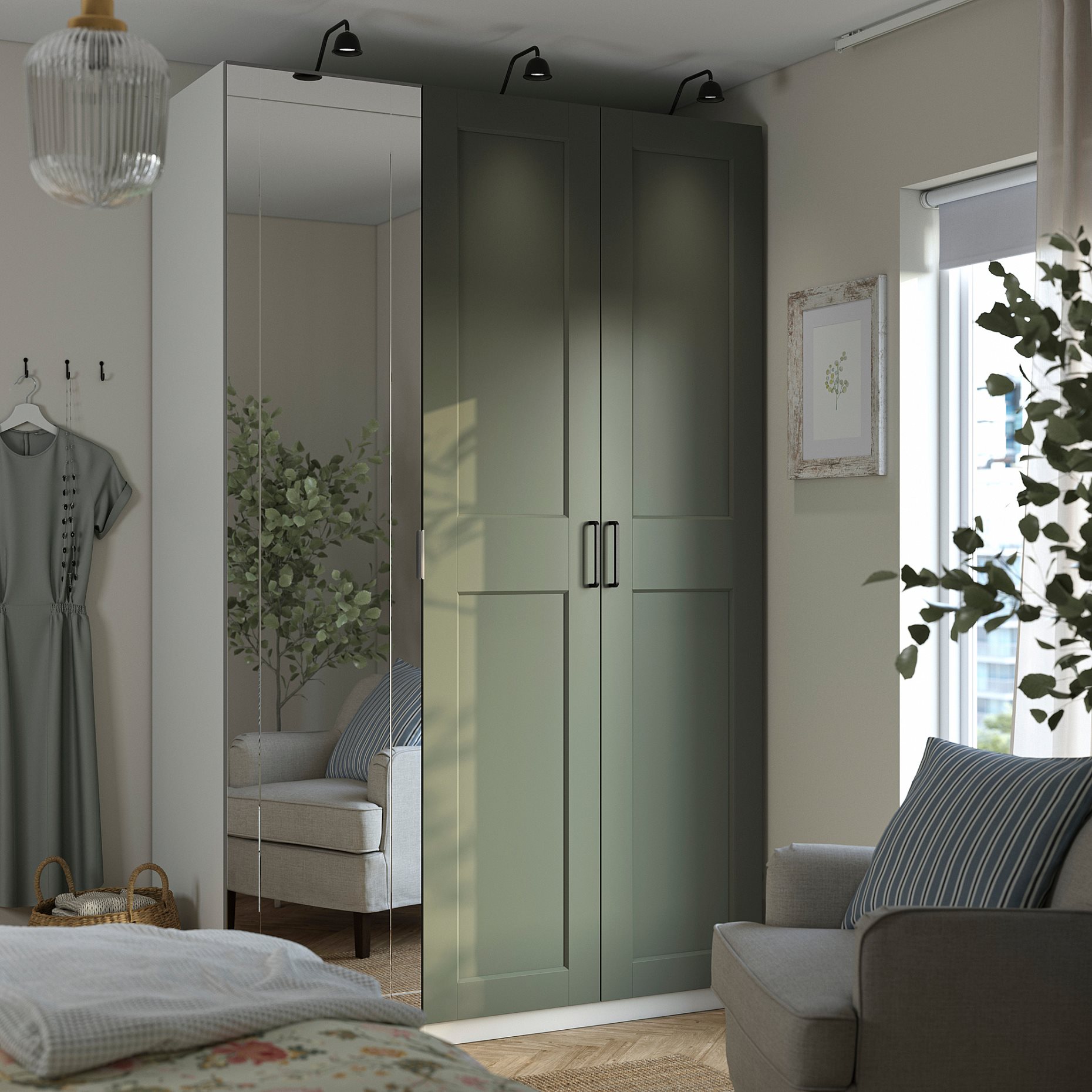 PAX/KAMMAR/GRIM, wardrobe combination, 150x60x236 cm, 295.792.55