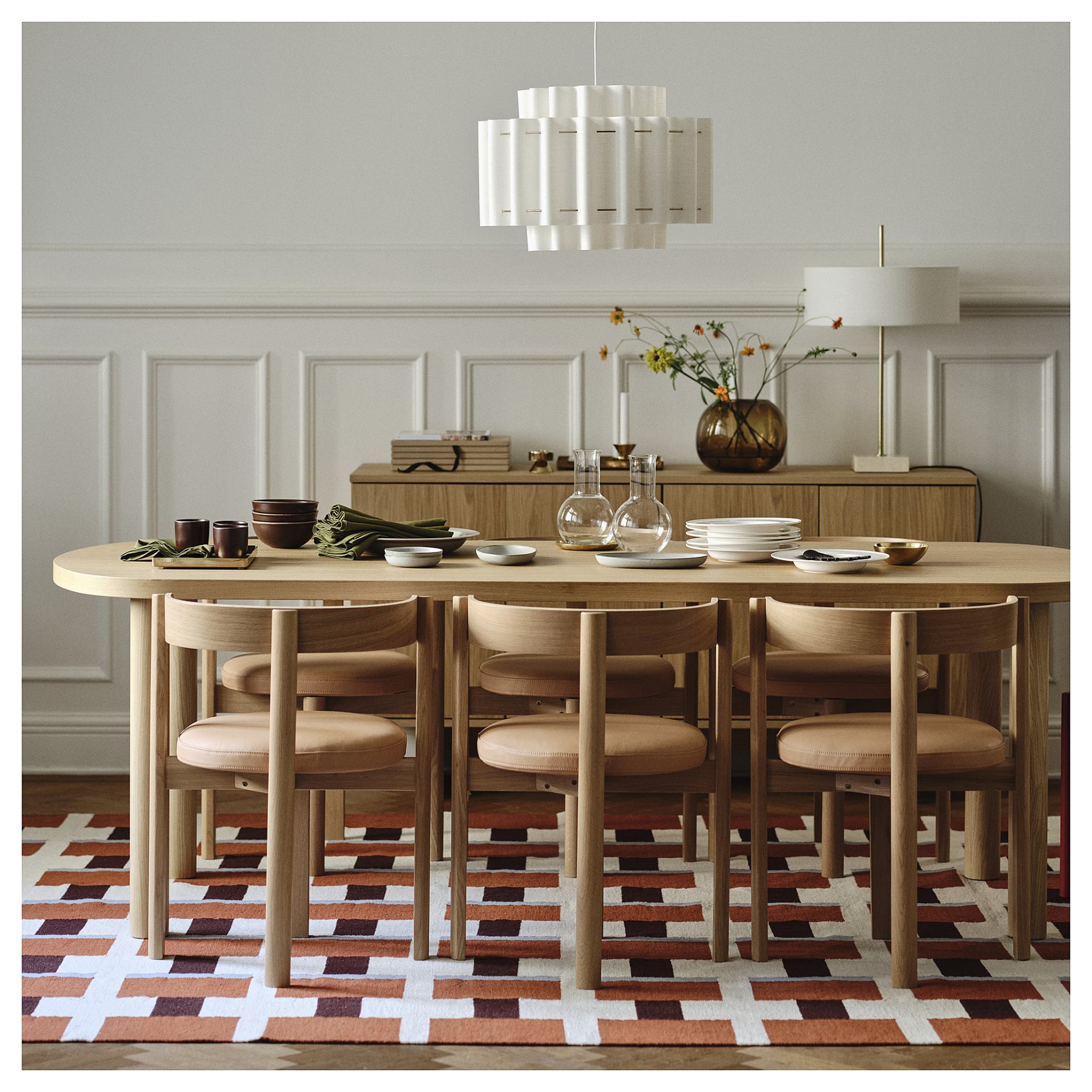 STOCKHOLM 2025, table and 6 chairs, 230x90 cm, 295.799.86