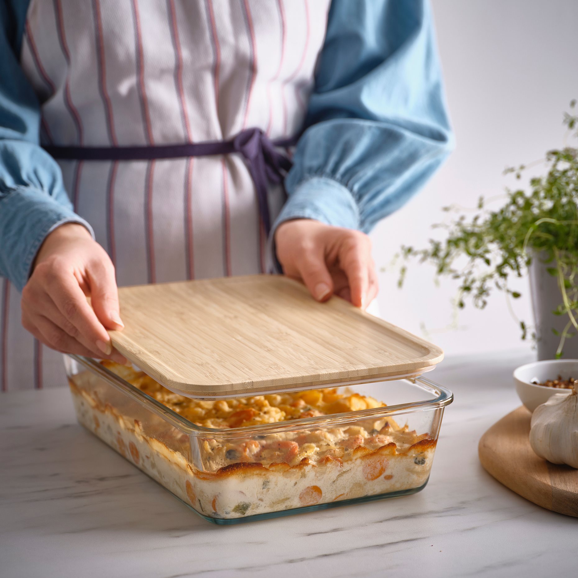 IKEA 365+, μεγάλο ορθογώνιο δοχείο τροφίμων με καπάκι, 3.1 l, 295.805.36