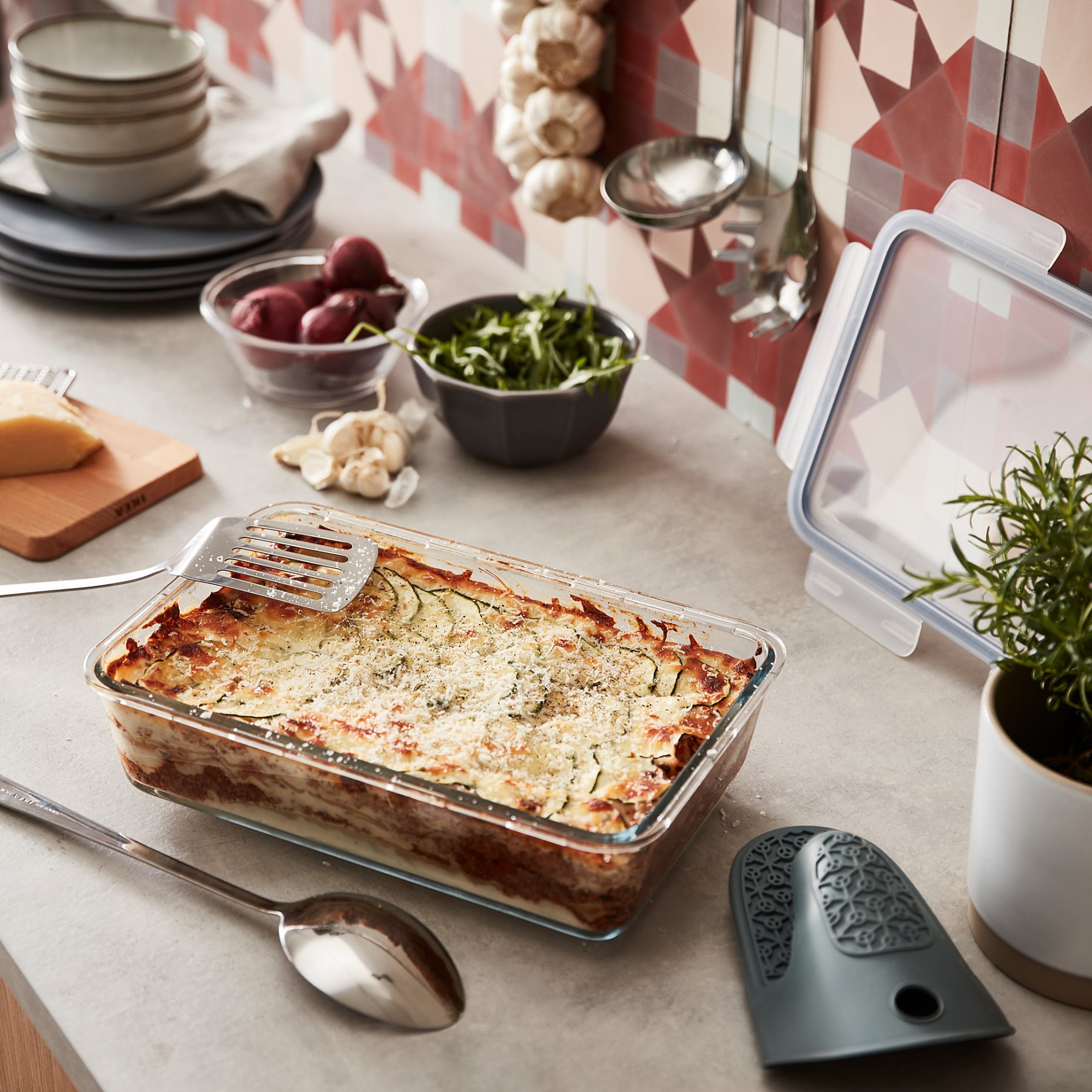 IKEA 365+, μεγάλο ορθογώνιο δοχείο τροφίμων με καπάκι, 3.1 l, 295.805.36