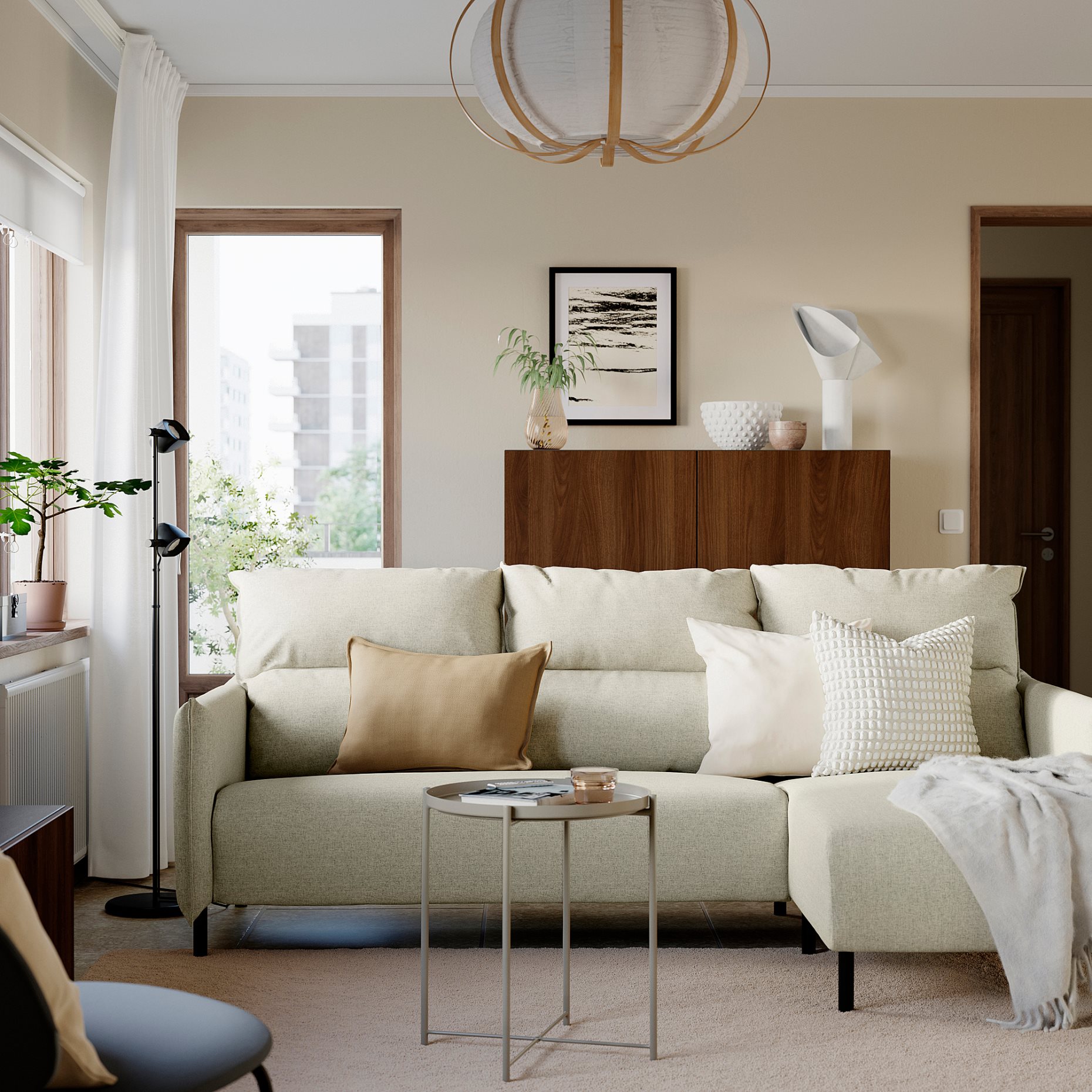 MANNARP, τριθέσιος καναπές με σεζλόνγκ, 296.040.66