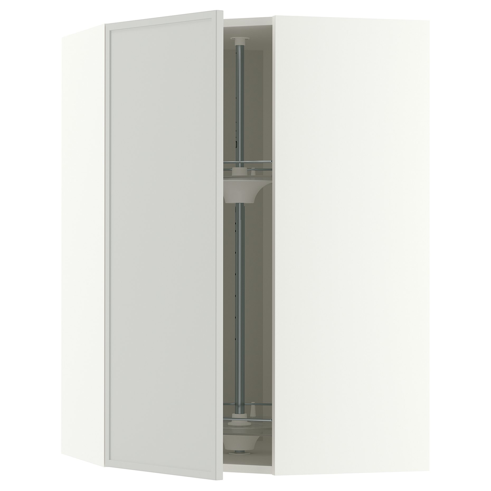 METOD, corner wall cabinet with carousel, 68x100 cm, 296.061.93
