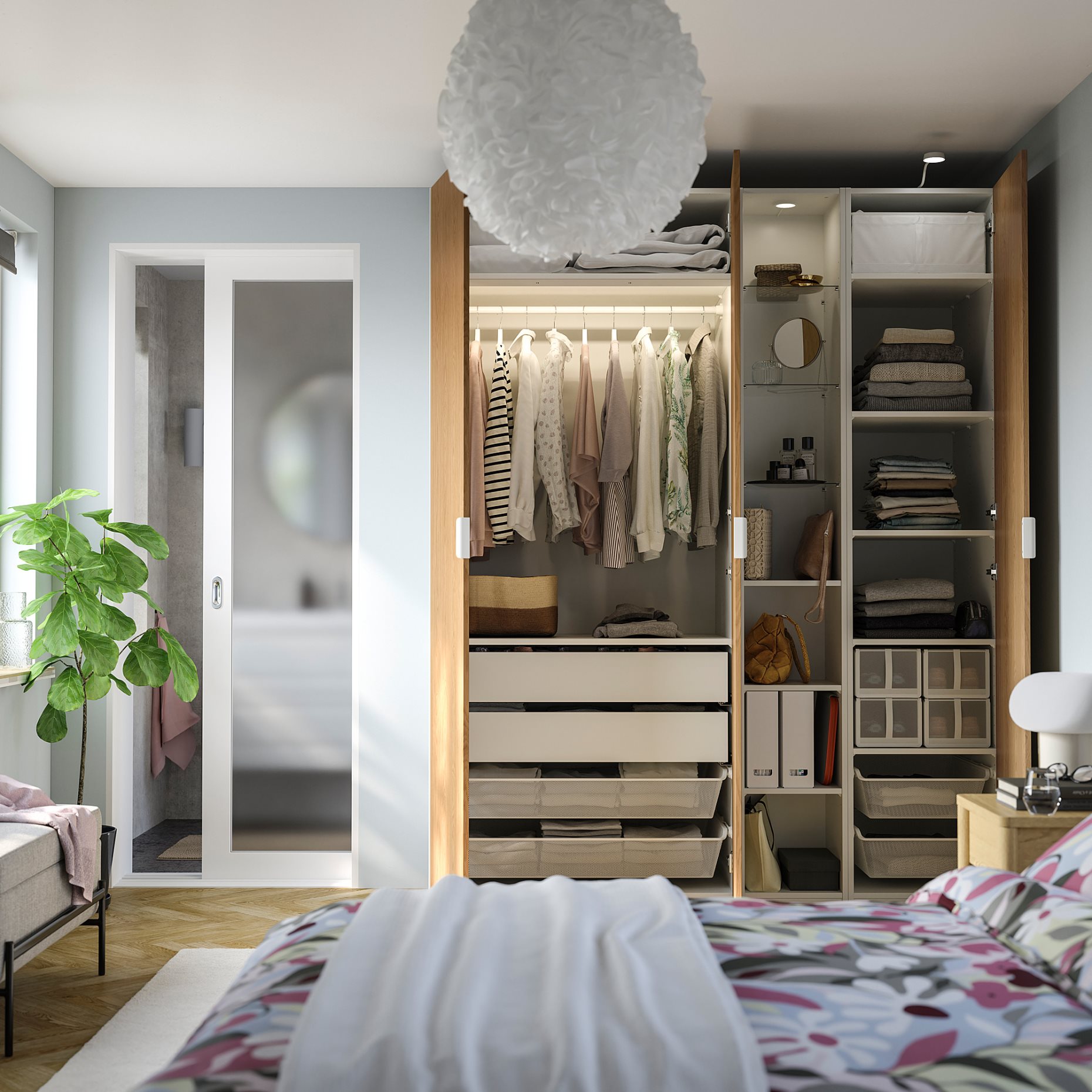 PAX/STORKLINTA, wardrobe combination, 185x60x236 cm, 296.072.20