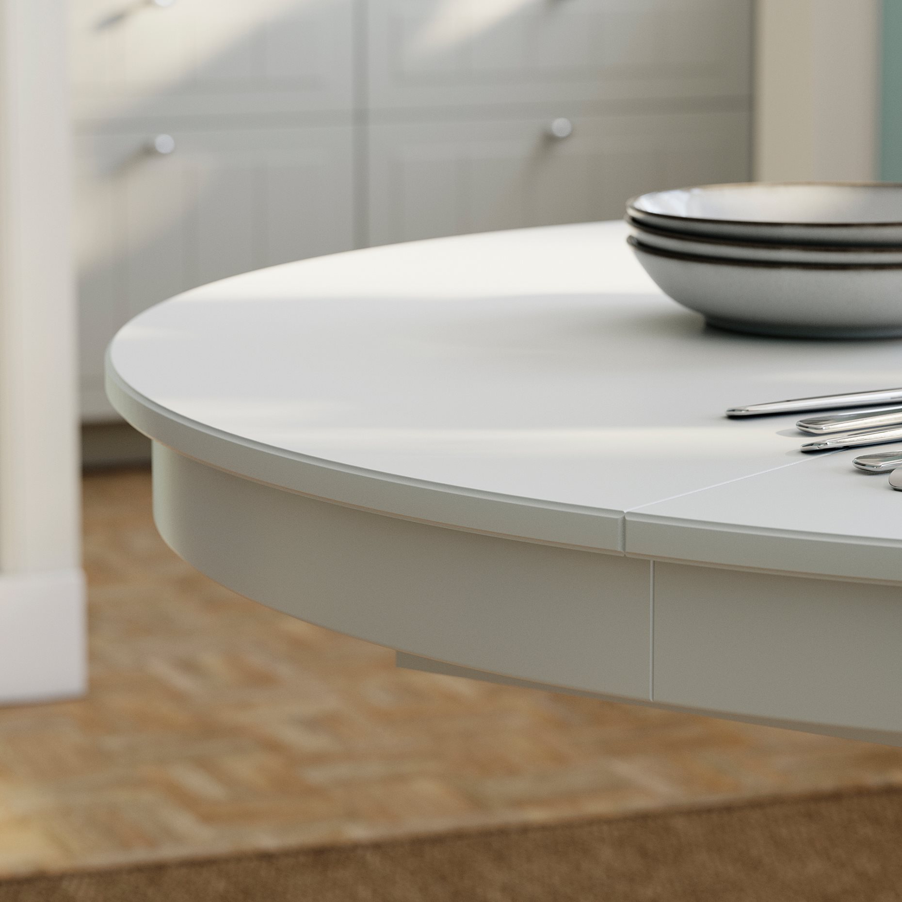 ROSENTORP, table and 4 chairs, 110/155 cm, 296.101.33