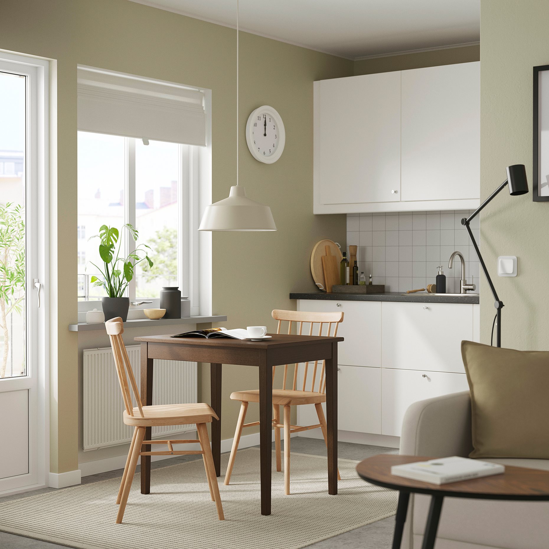 NÄSINGE/HÖGVED, table and 2 chairs, 80x60 cm, 296.101.47