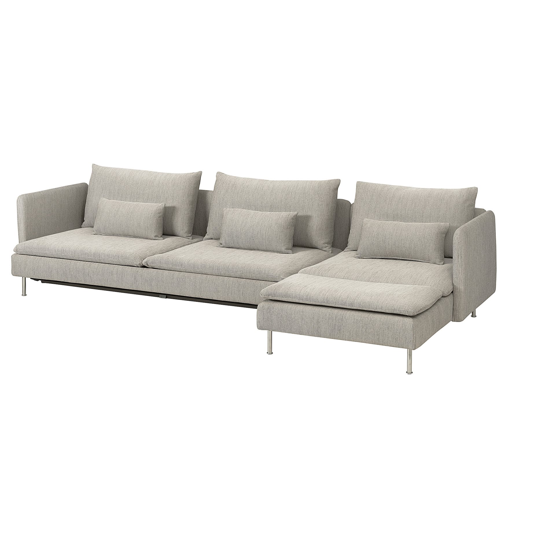SÖDERHAMN, 4θέσιος καναπές-κρεβάτι με σεζλόνγκ, 296.164.46