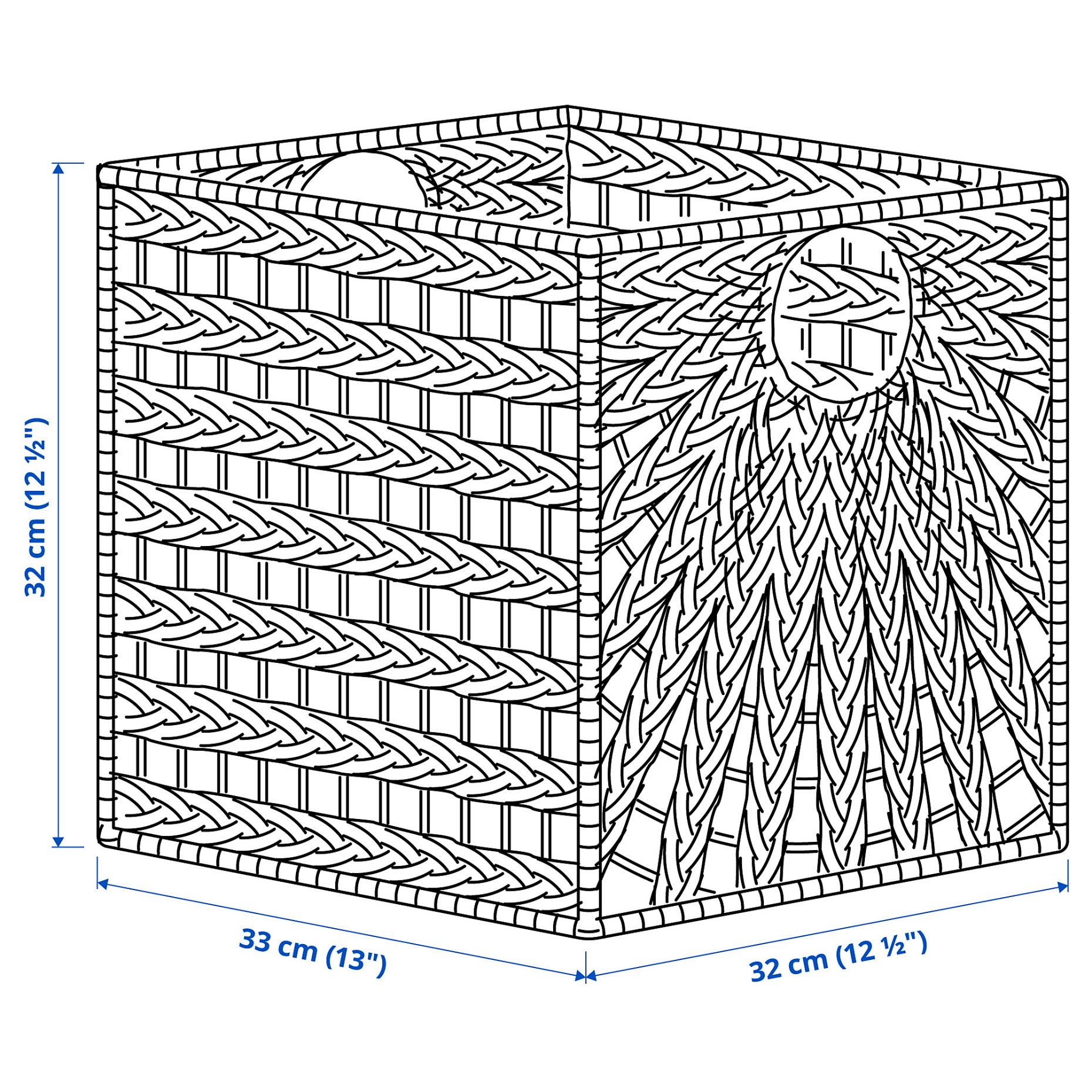 LUSTIGKURRE, basket, 32x33x32 cm, 304.573.28