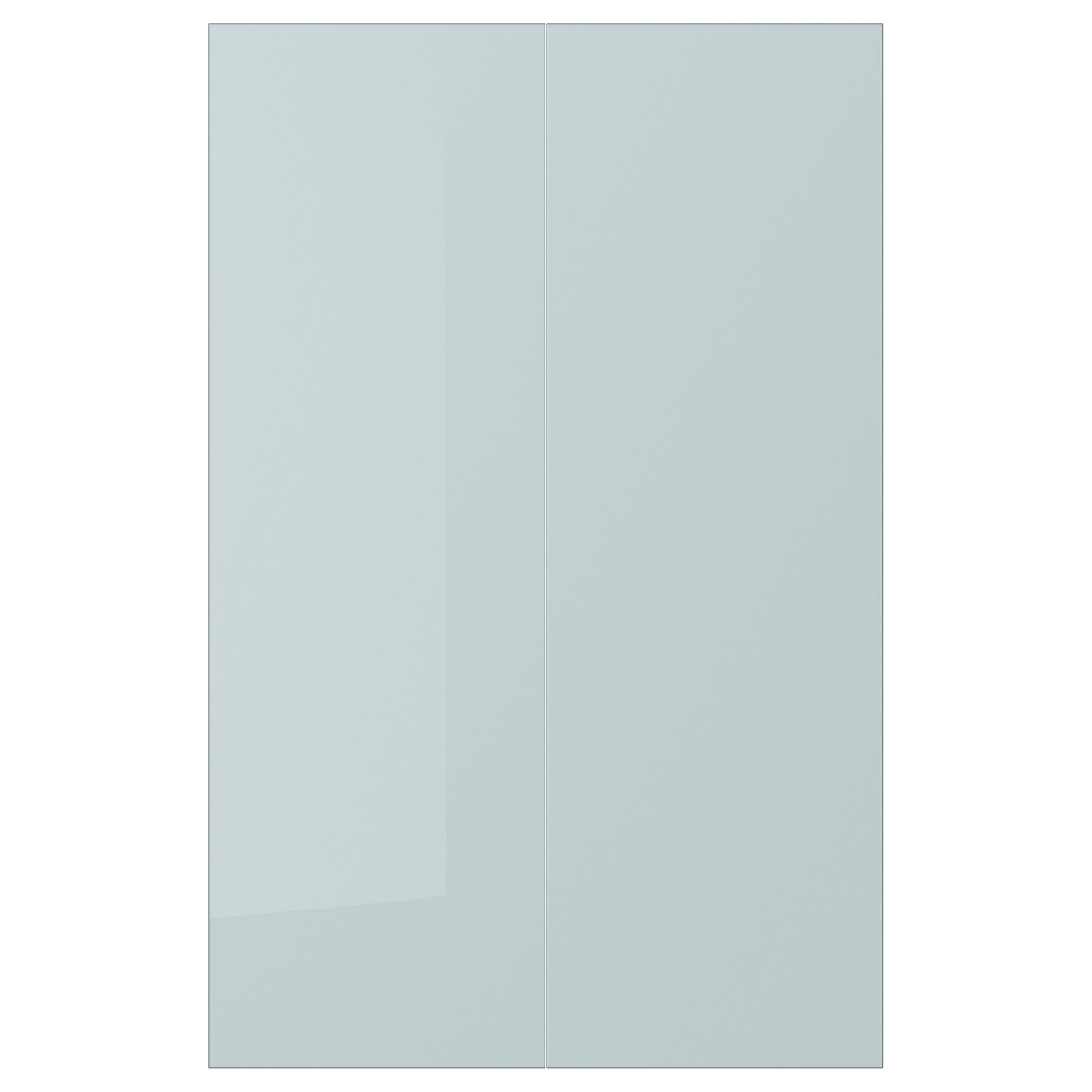 KALLARP, πόρτα για γωνιακό ντουλάπι βάσης/γυαλιστερό, 2 τεμ. 25x80 cm, 305.201.55