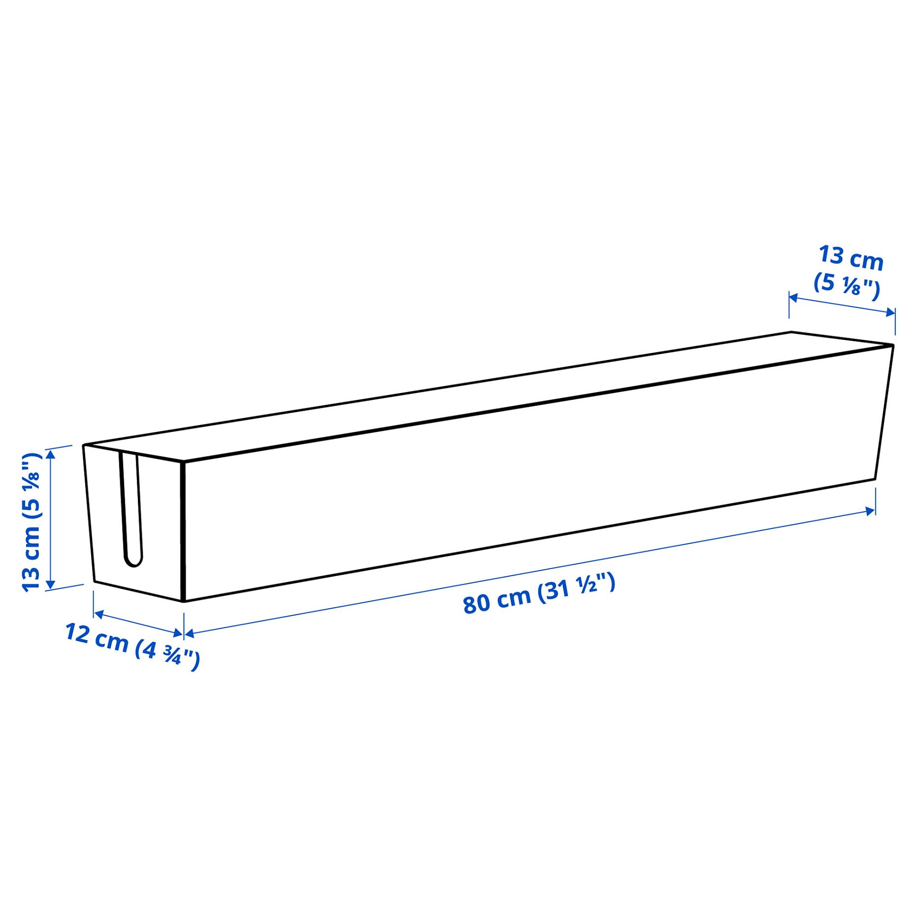 MITTZON, κουτί για καλώδια για σκελετό με ρόδες, 80x13 cm, 305.286.32