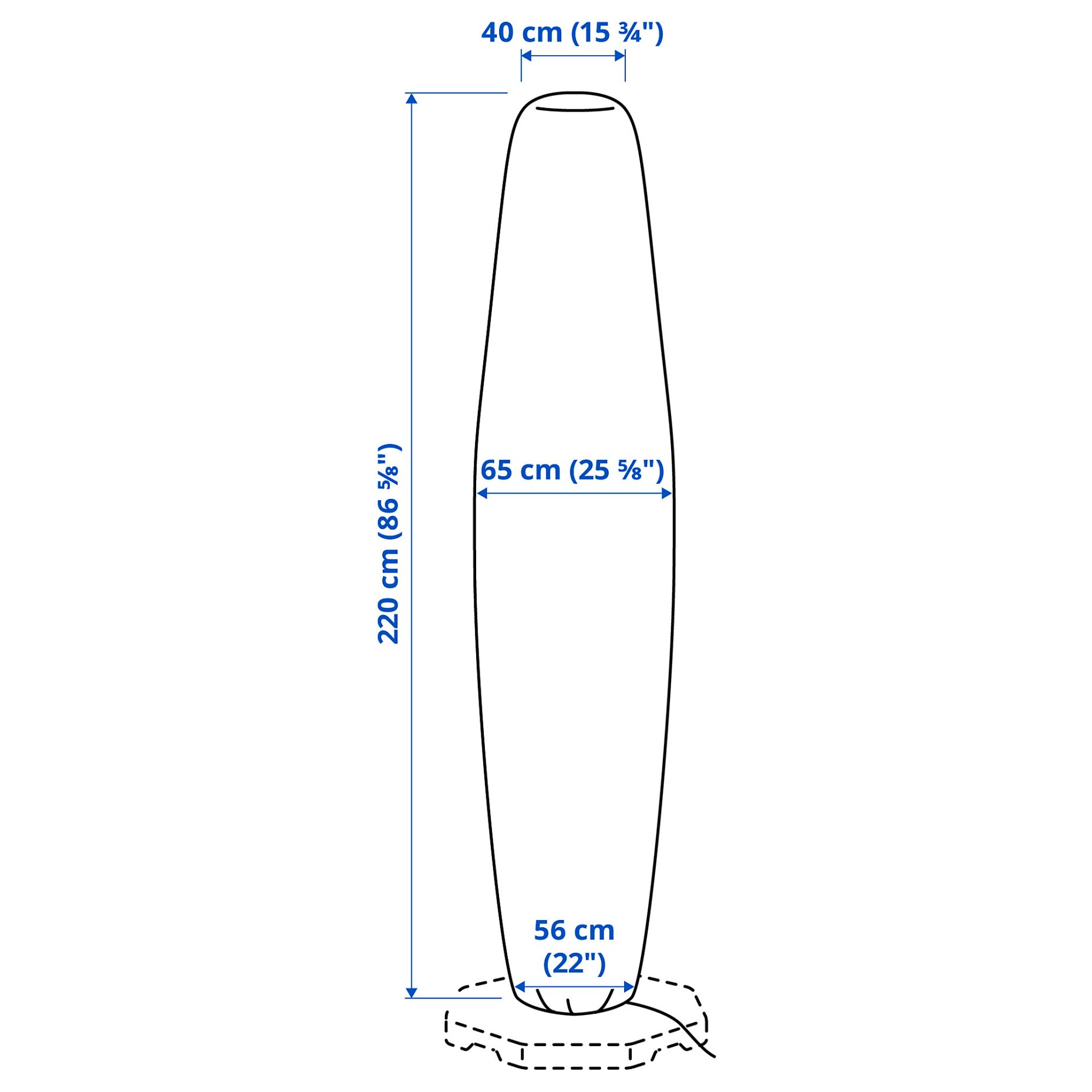 TOSTERÖ, κάλυμμα ομπρέλας, 220x65 cm, 305.323.23