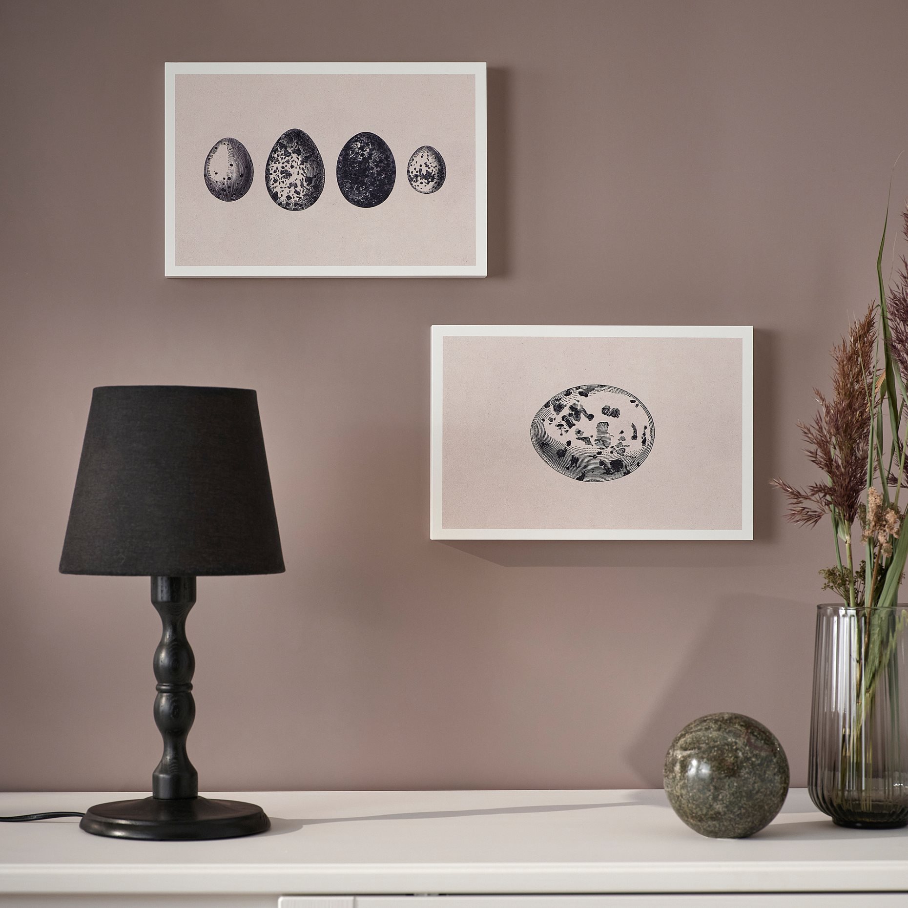 BJÖRNAMO, art print on hollow wood/Eggs, 20x30 cm, 305.332.14