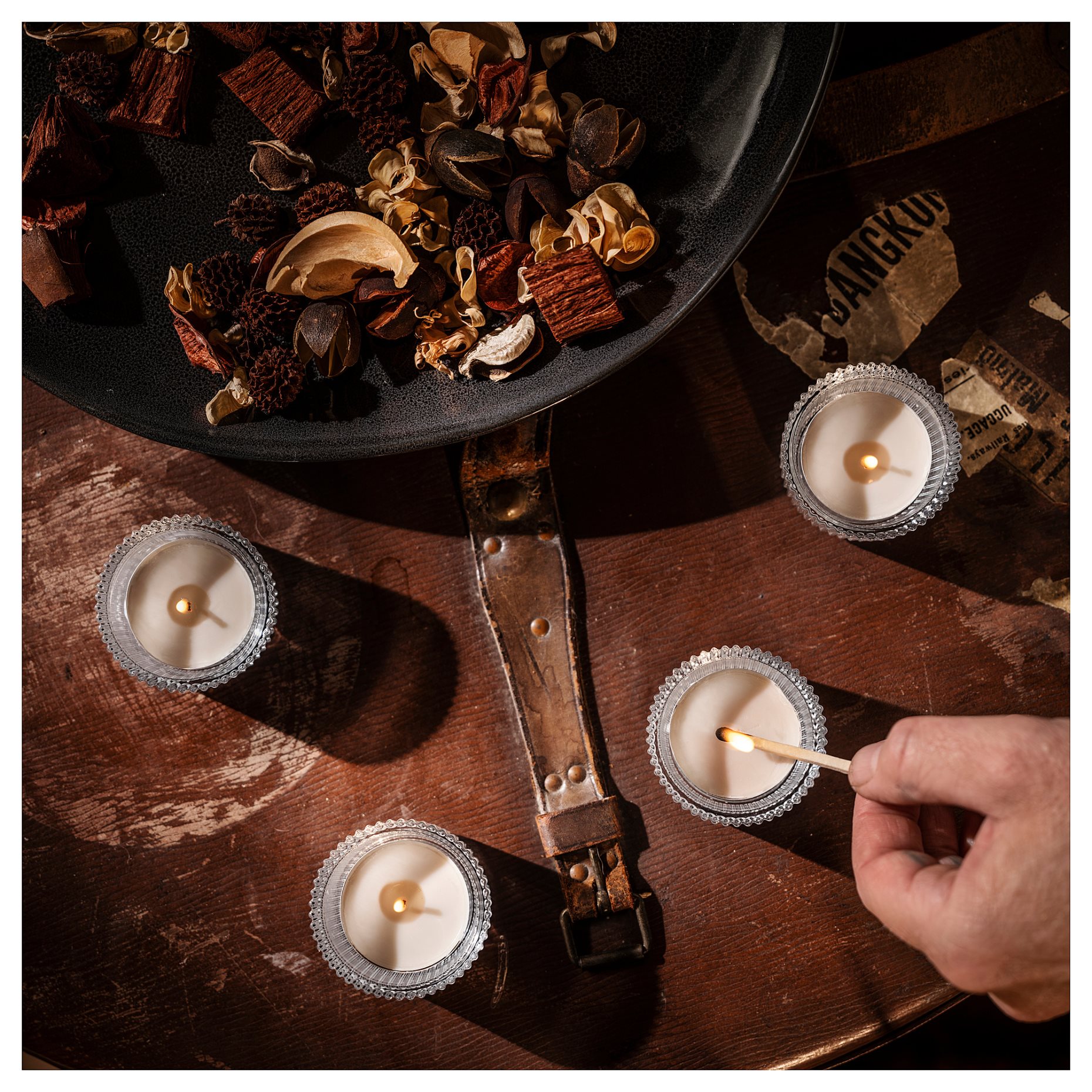 GLANSLIND, αρωματικό κερί ρεσό/βανίλια καπνιστή, 30 τεμ. 3.5 ώρες, 305.528.15