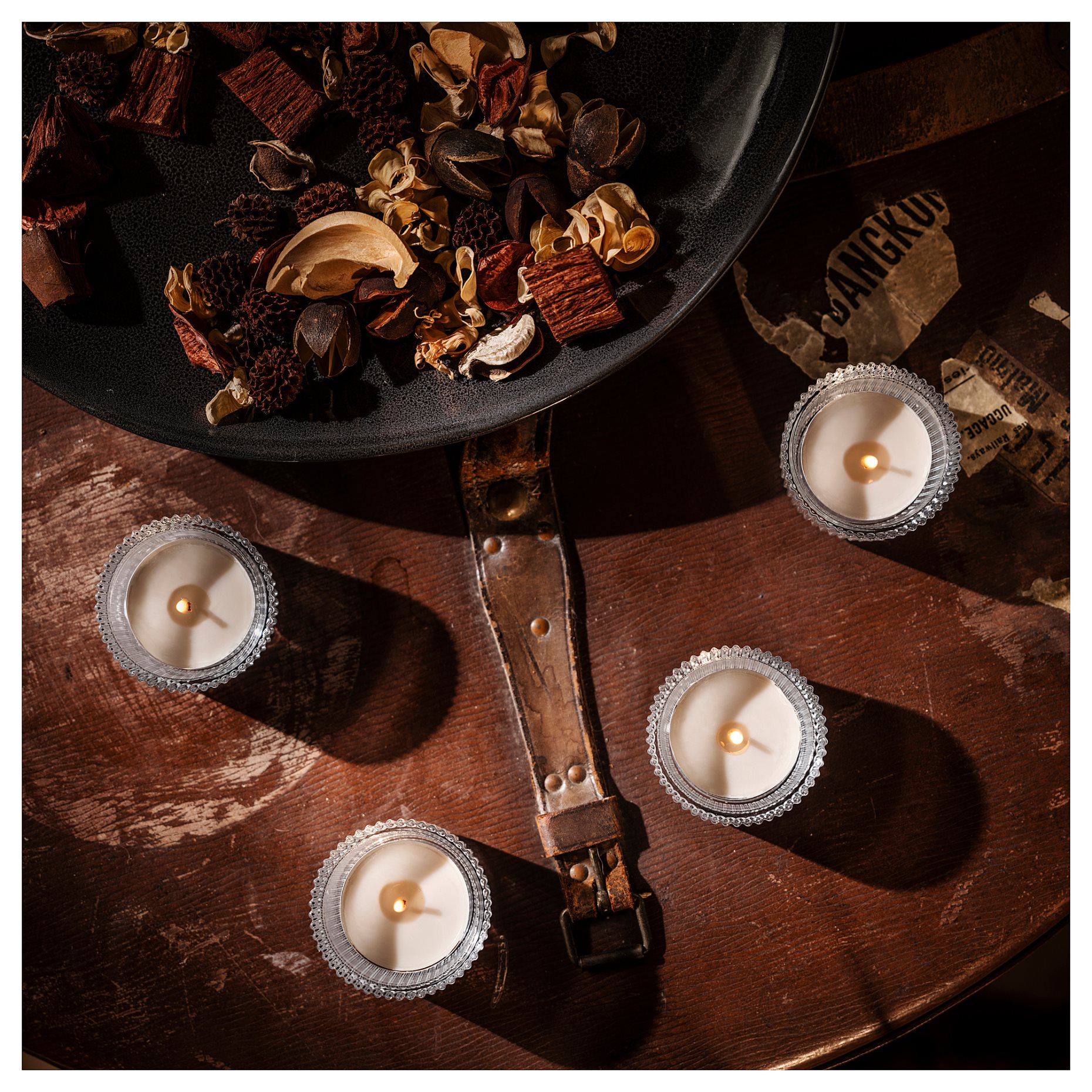 GLANSLIND, αρωματικό κερί ρεσό/βανίλια καπνιστή, 30 τεμ. 3.5 ώρες, 305.528.15