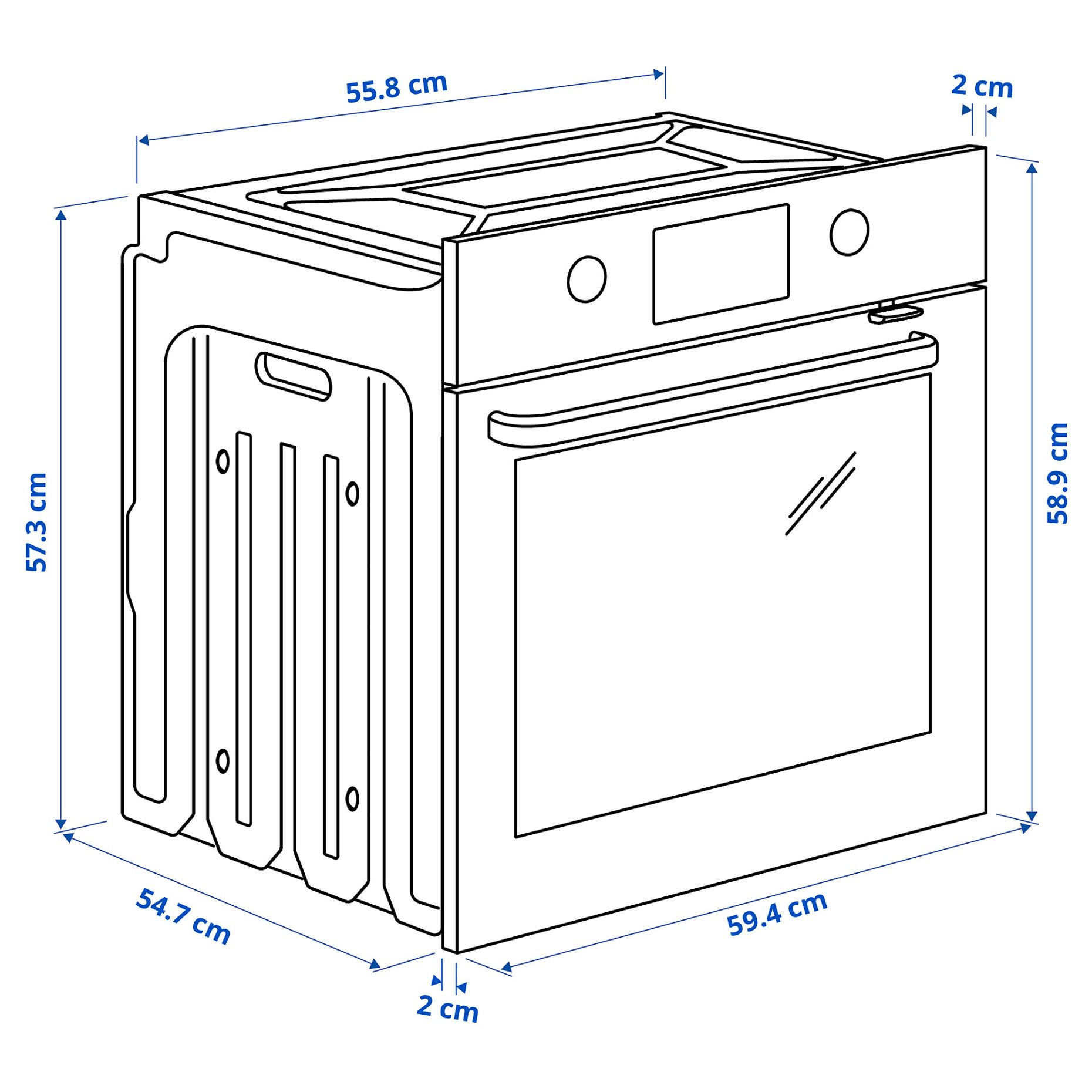FORNEBY, φούρνος με αερόθερμο και άμεσο ατμό/IKEA 500, 305.577.90