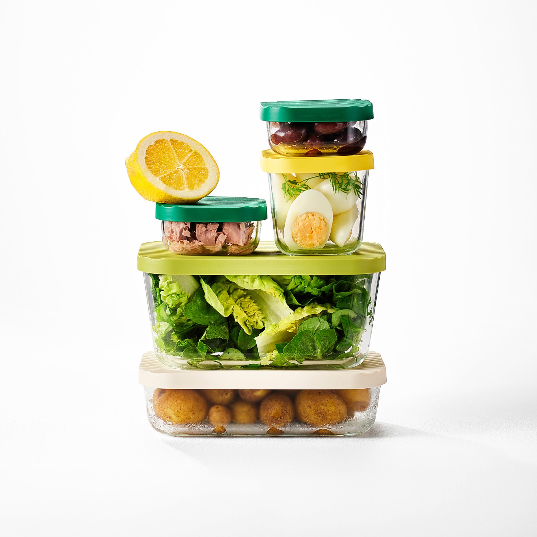 HAVSTOBIS, food container with lid, set of 5, 305.592.75