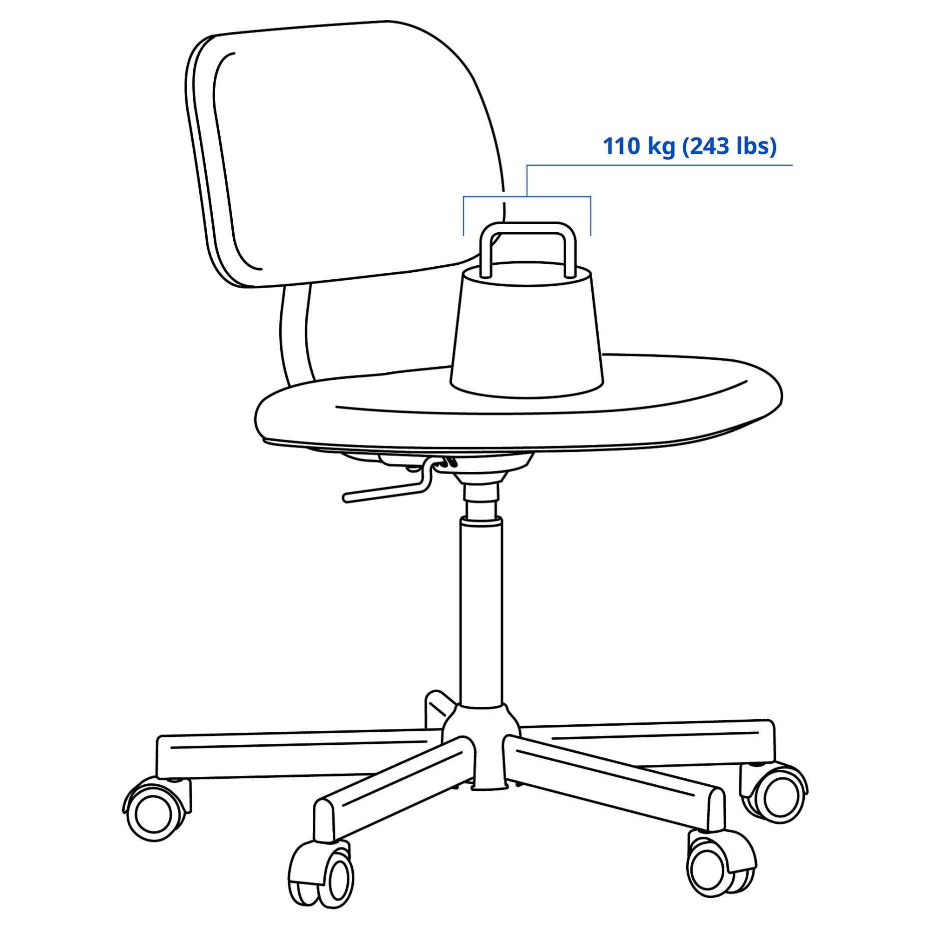 BLECKBERGET, περιστρεφόμενη καρέκλα, 305.638.71