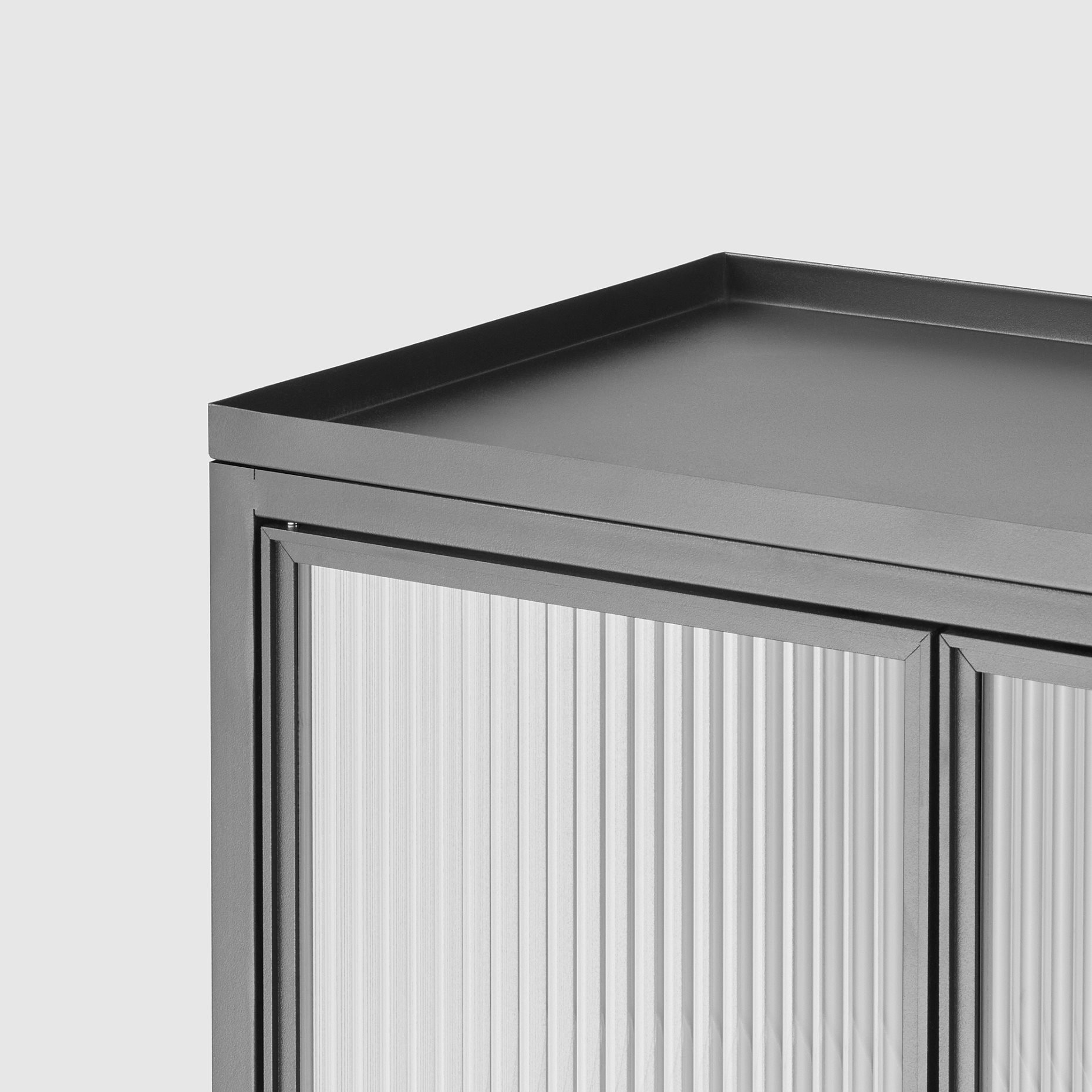 MOSSJÖN, glass-door cabinet with 2 doors, 60x34x146 cm, 305.643.33