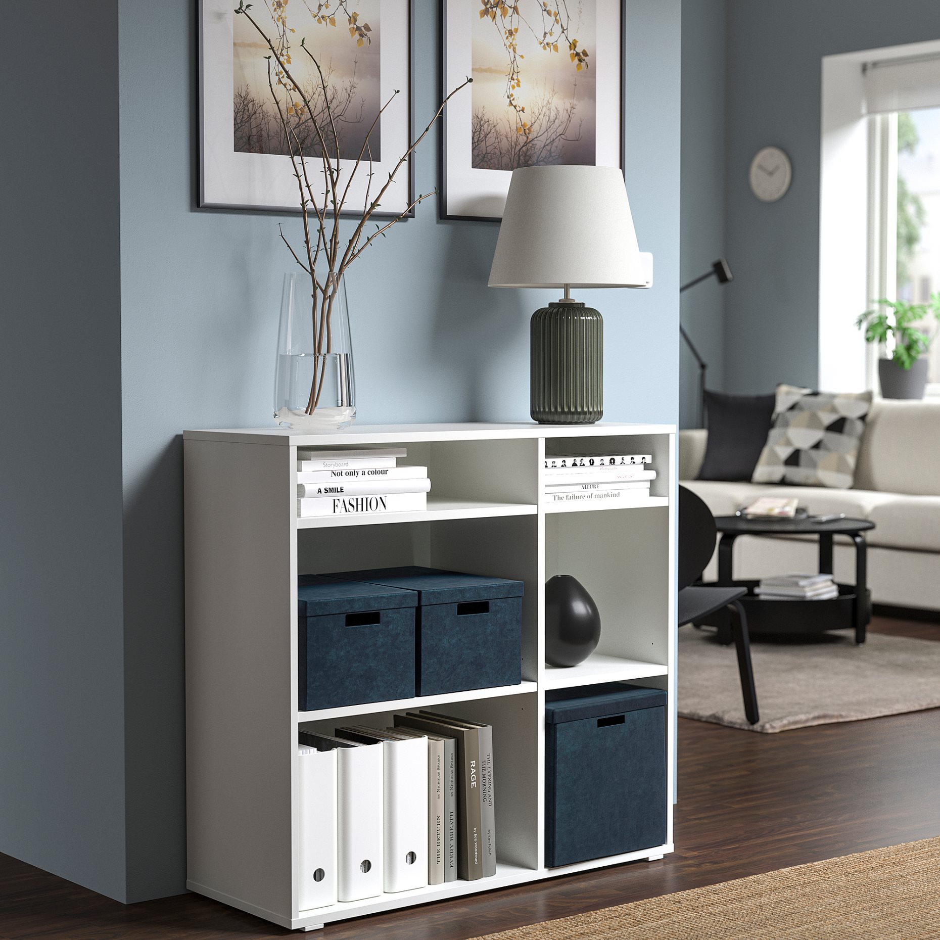 GJÄTTA, κουτί αποθήκευσης με καπάκι/βελούδο, 25x35x20 cm, 305.704.47