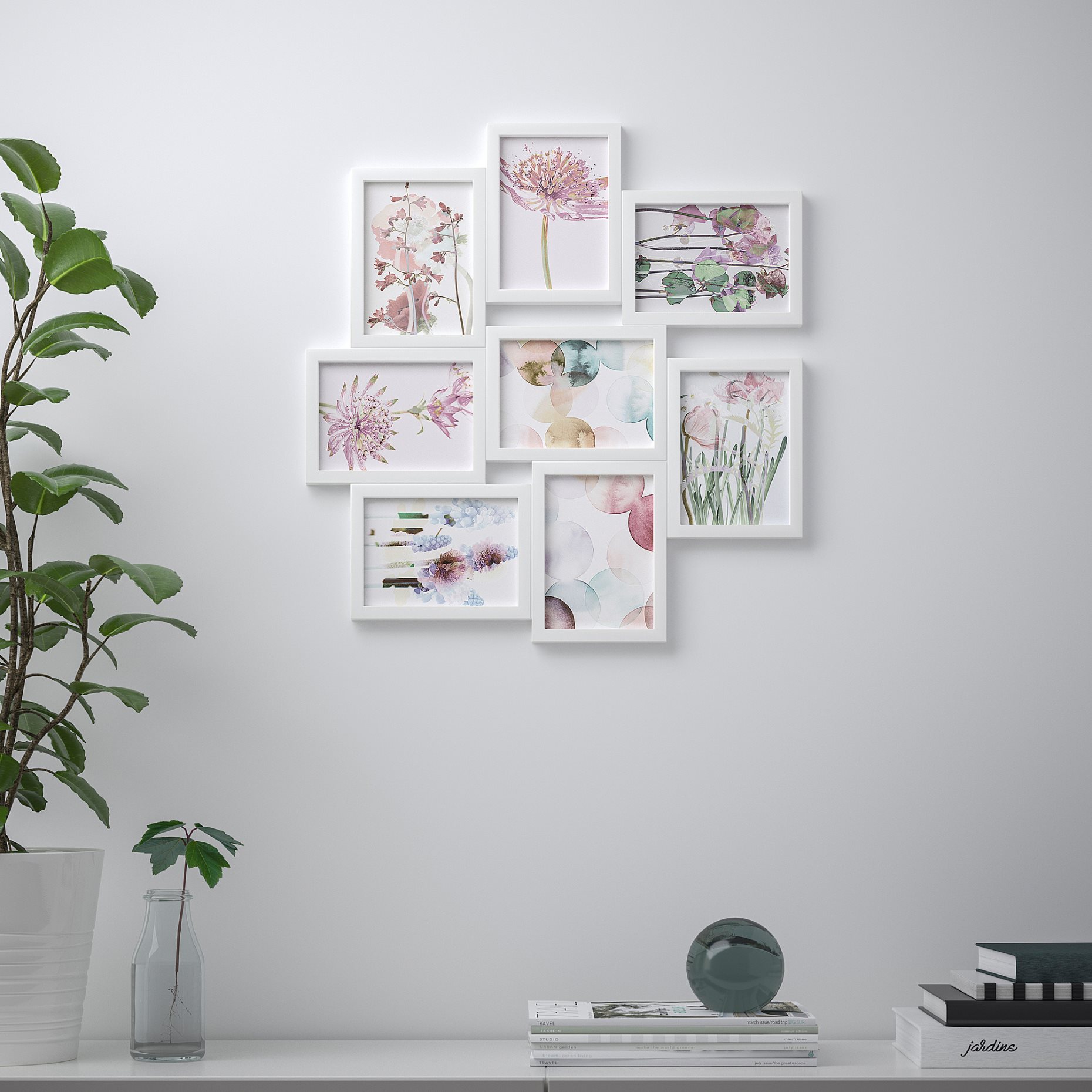 VÄXBO, καλλιτεχνική κάρτα/ανθισμένος κήπος, 8 τεμ. 13x18 cm, 305.709.37