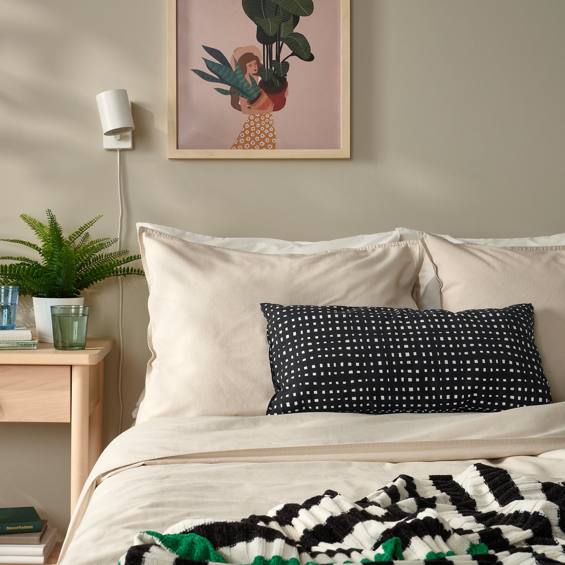 SANDMOTT, cushion, 30x58 cm, 305.723.71