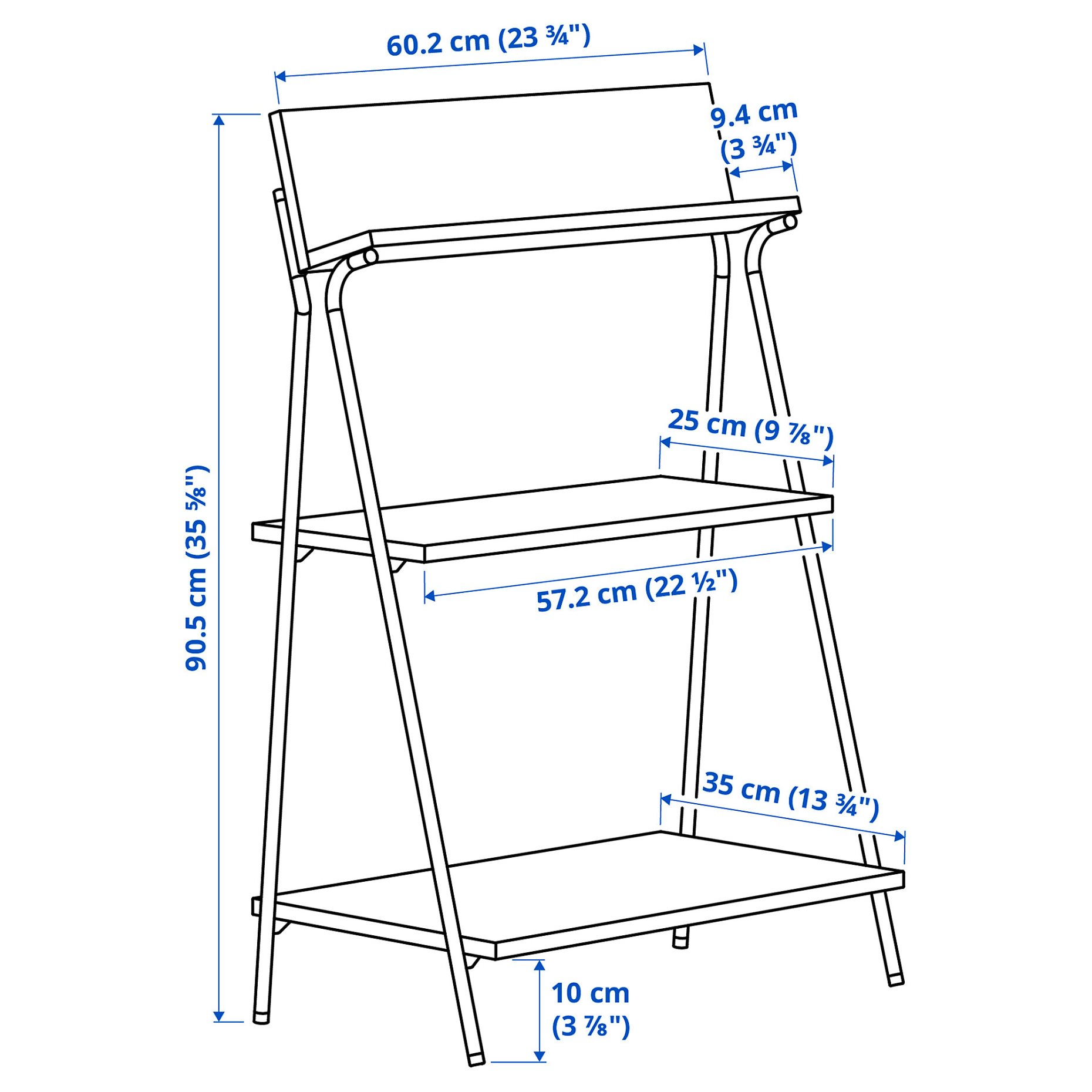 KRÖNIKÖR, ανοιχτή αποθήκευση, 60x35x91 cm, 305.745.96