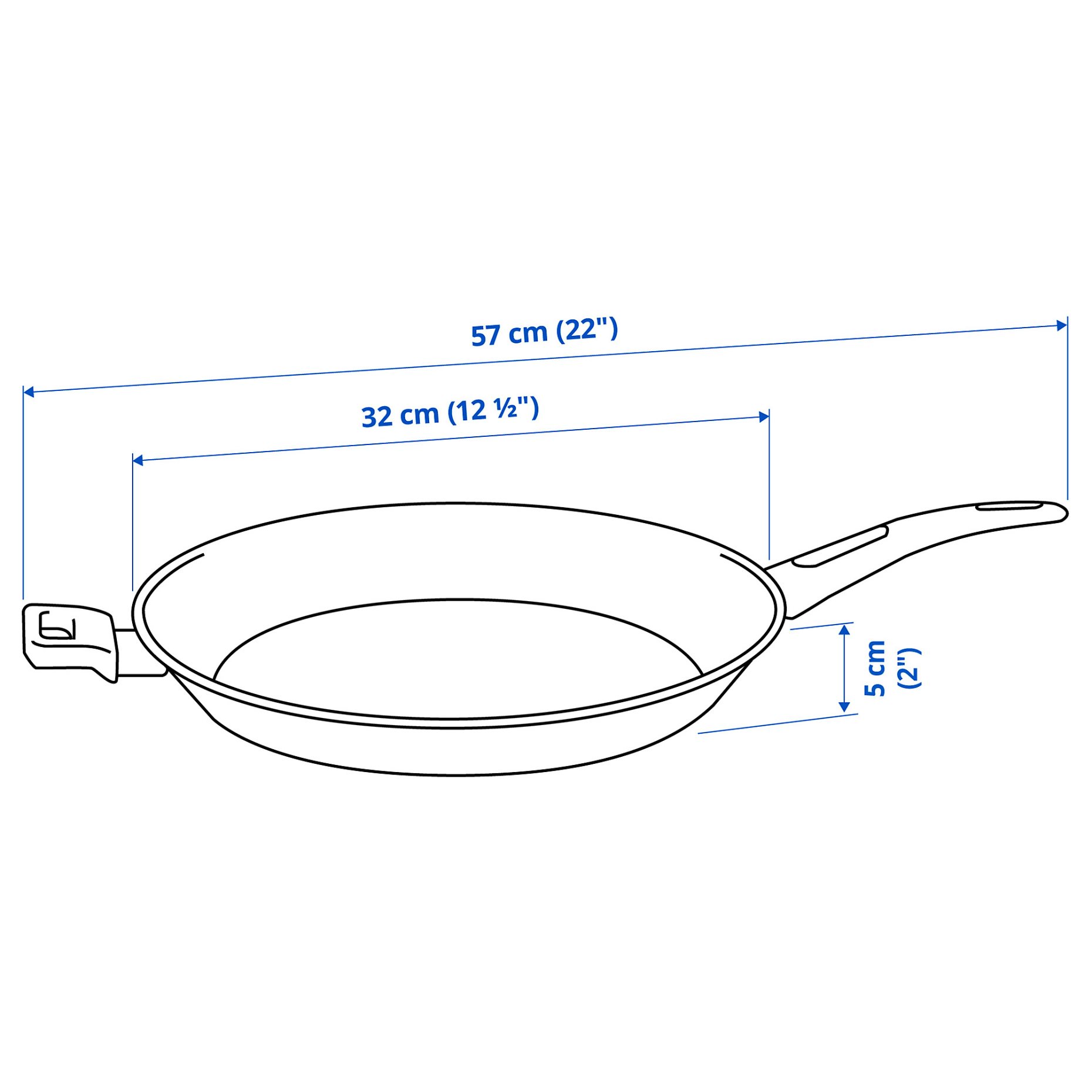 HEMLAGAD, frying pan non-stick coating, 32 cm, 305.808.99