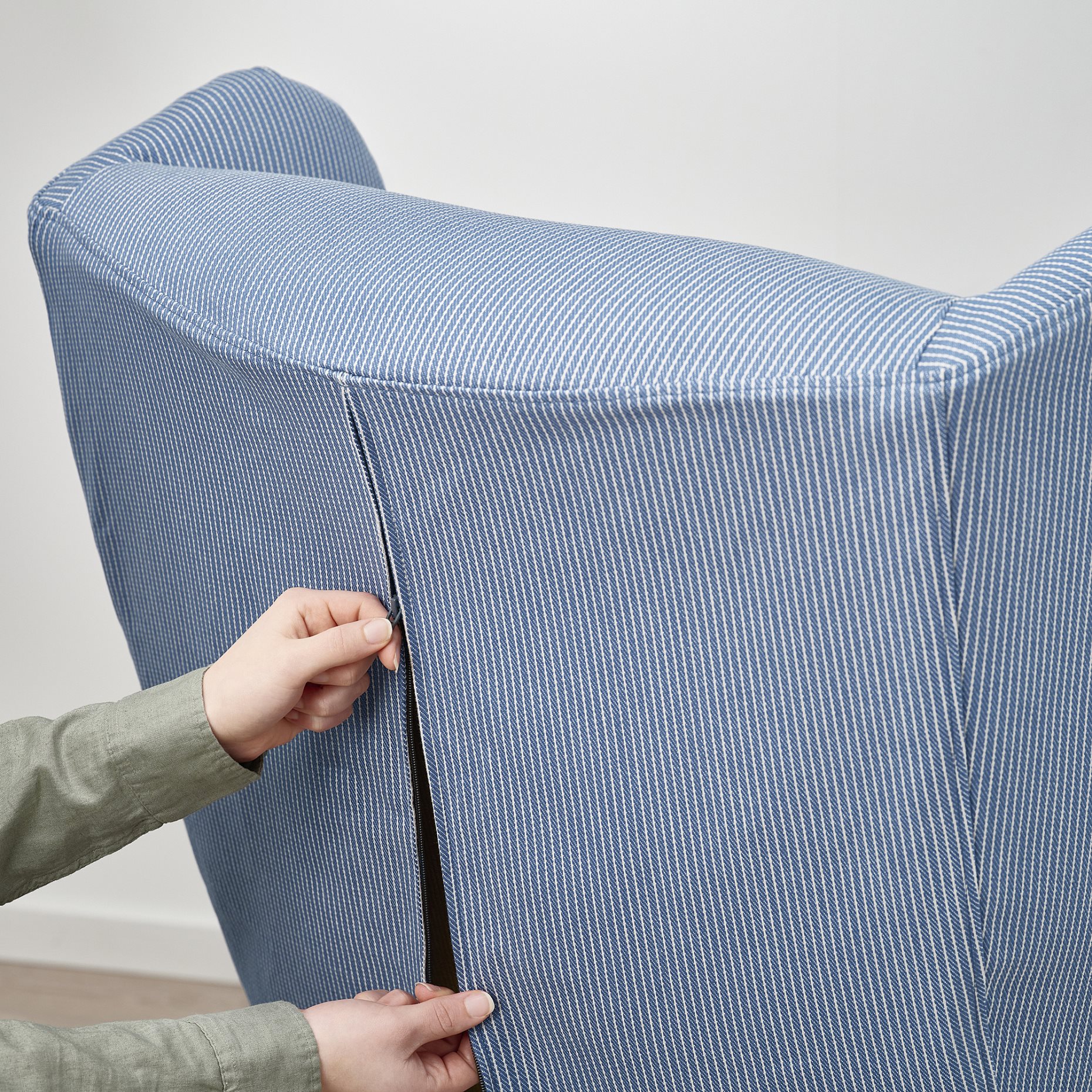 STRANDMON, slipcover for wing chair, 305.819.45