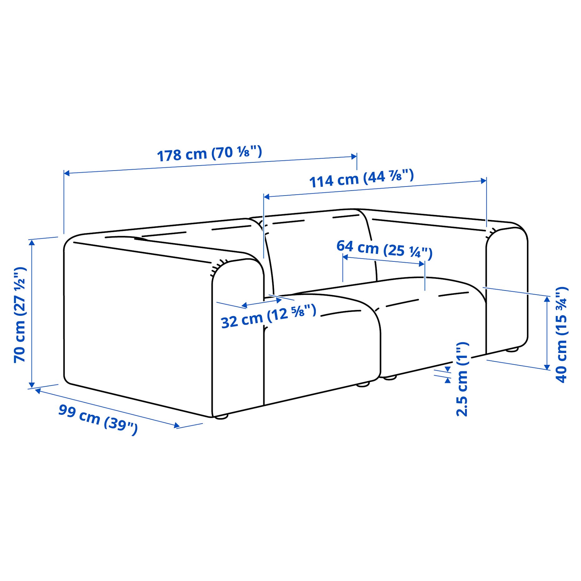 STOCKHOLM 2025, 2-seat sofa, 305.861.08