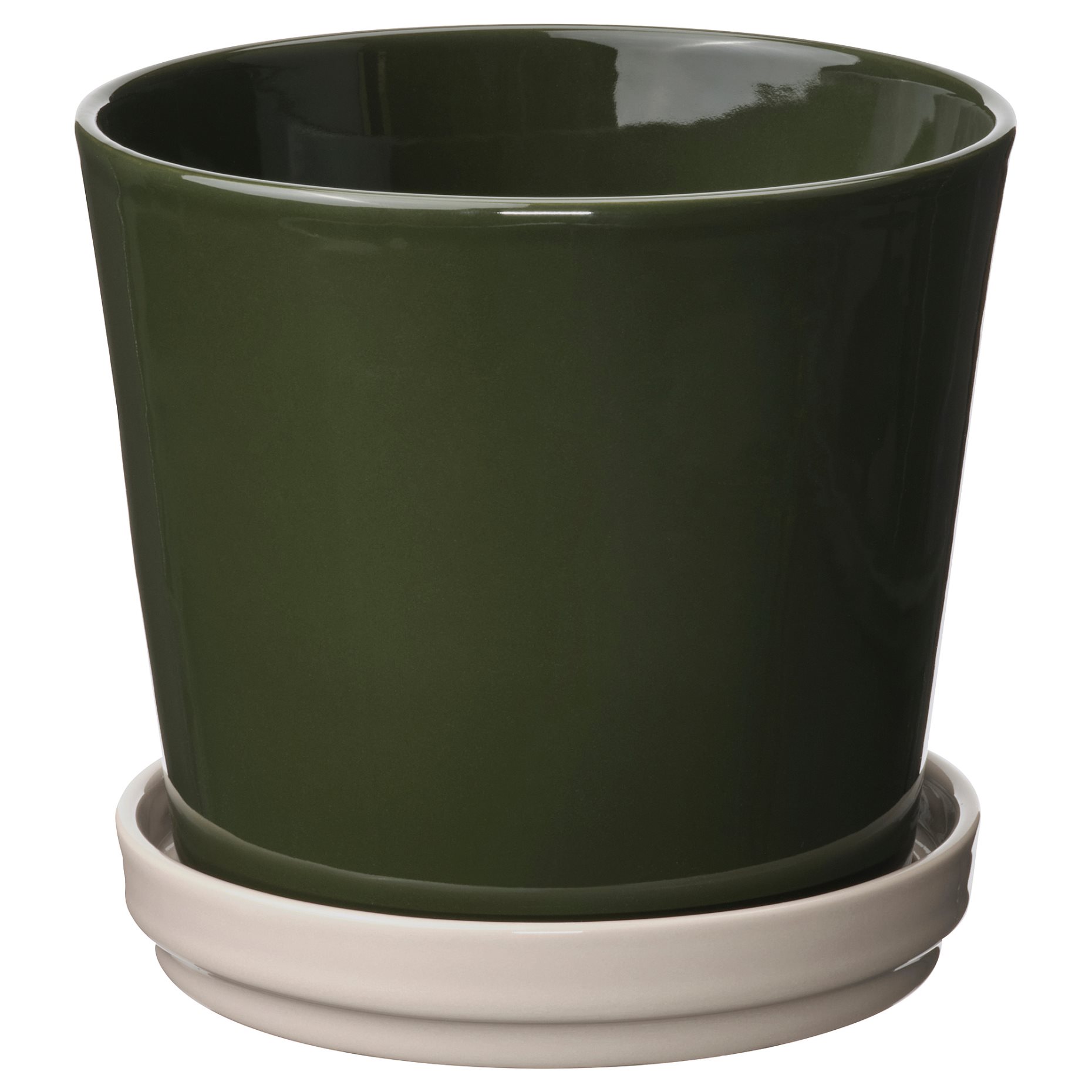 KLOTLÖNN, plant pot with saucer in/outdoor, 15 cm, 305.982.67