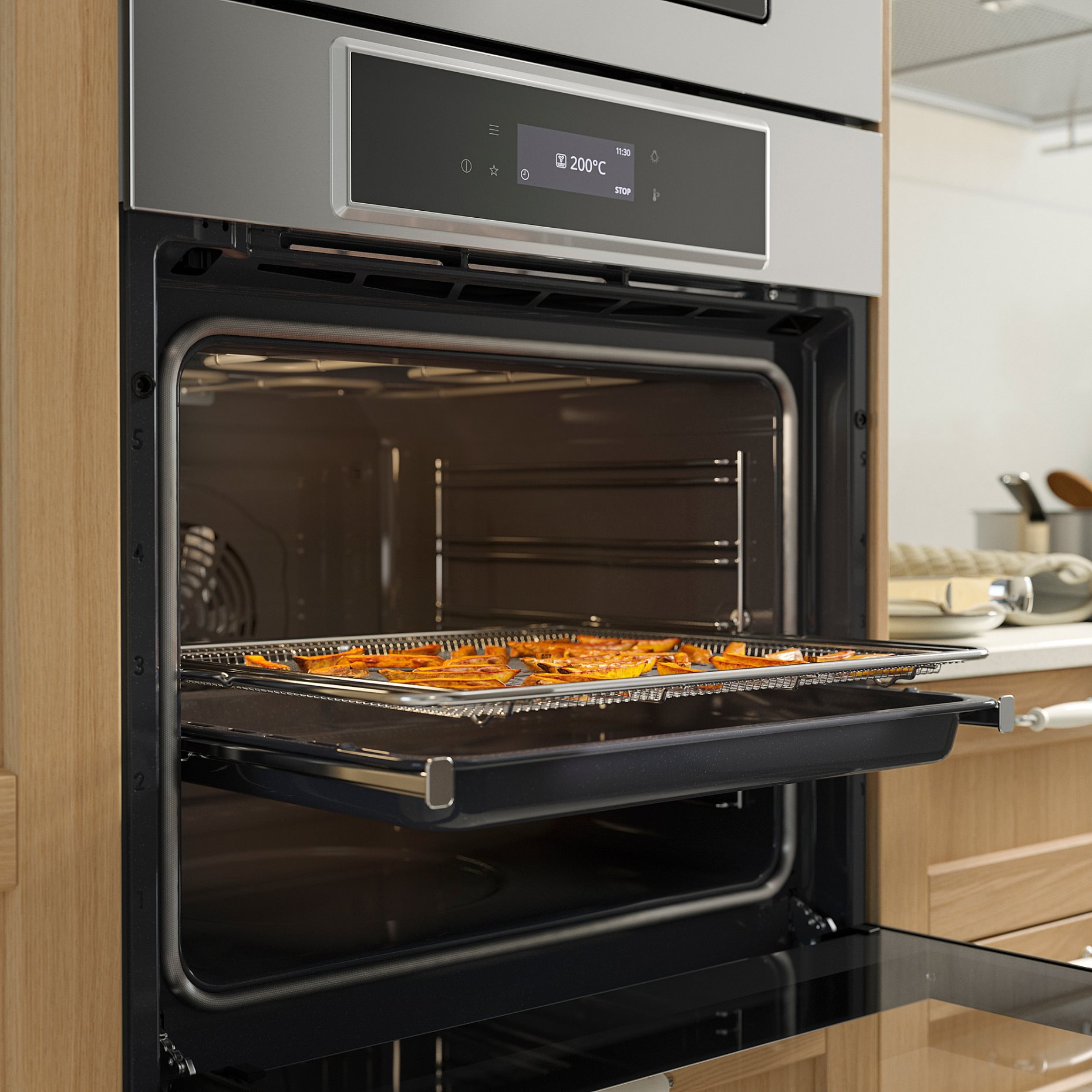 STENABY, true fan oven/air fry function/pyrolytic, IKEA 700, 306.002.46