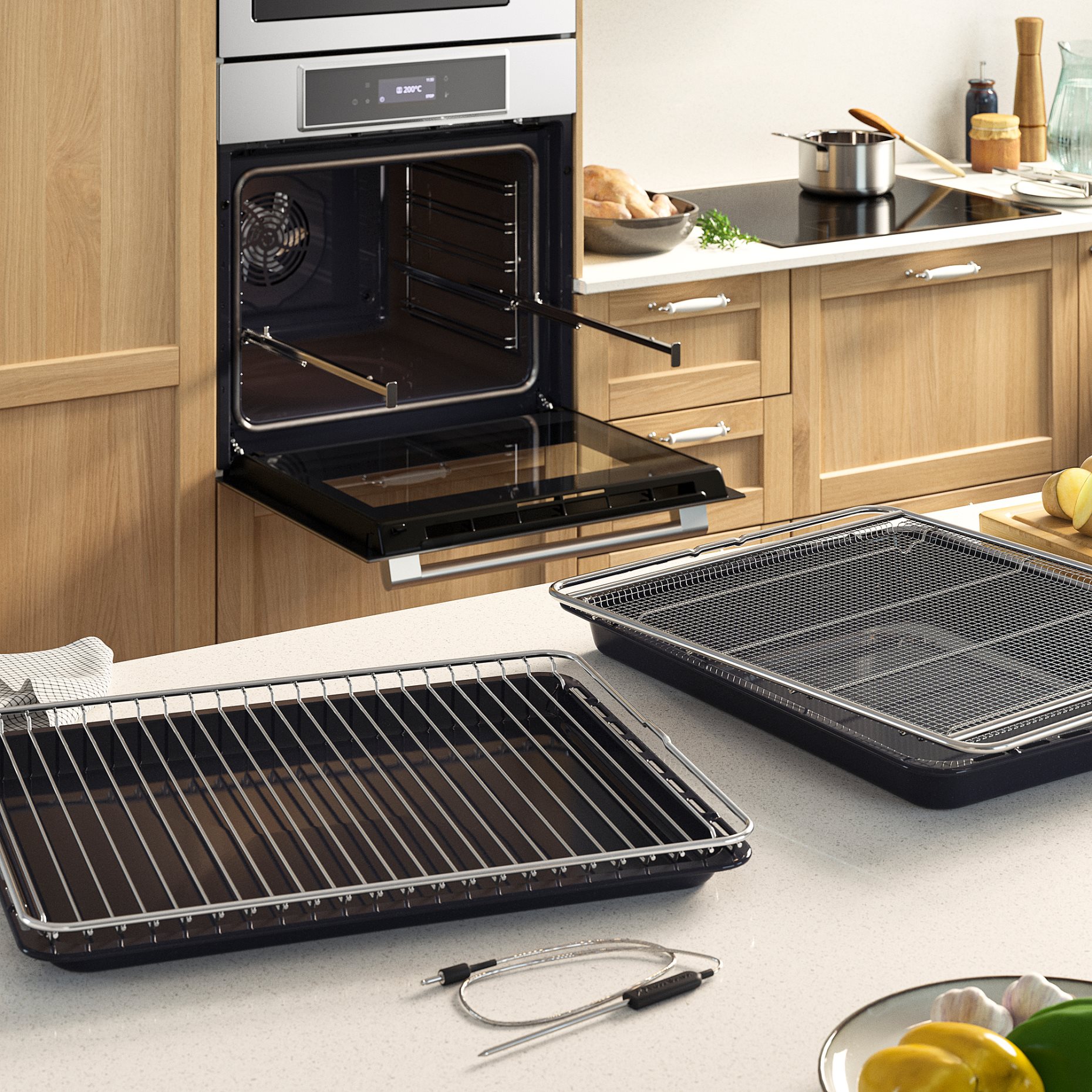 STENABY, true fan oven/air fry function/pyrolytic, IKEA 700, 306.002.46