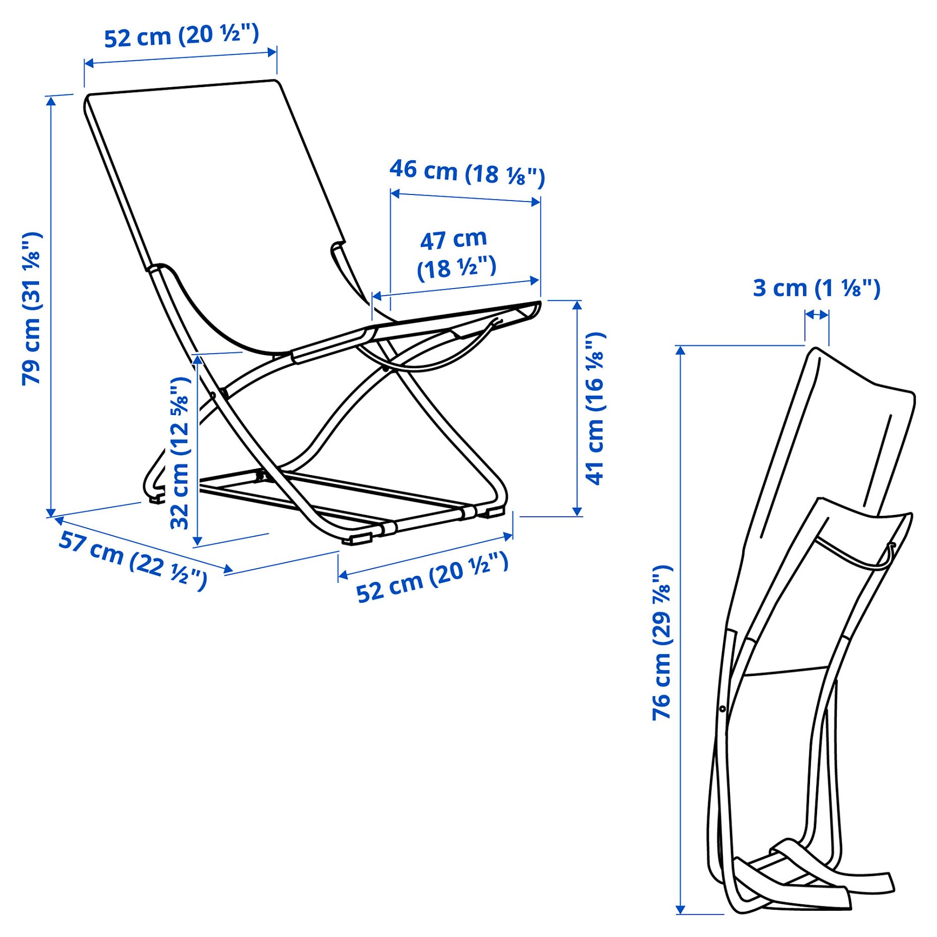 STRANDÖN, καρέκλα παραλίας, 306.004.54