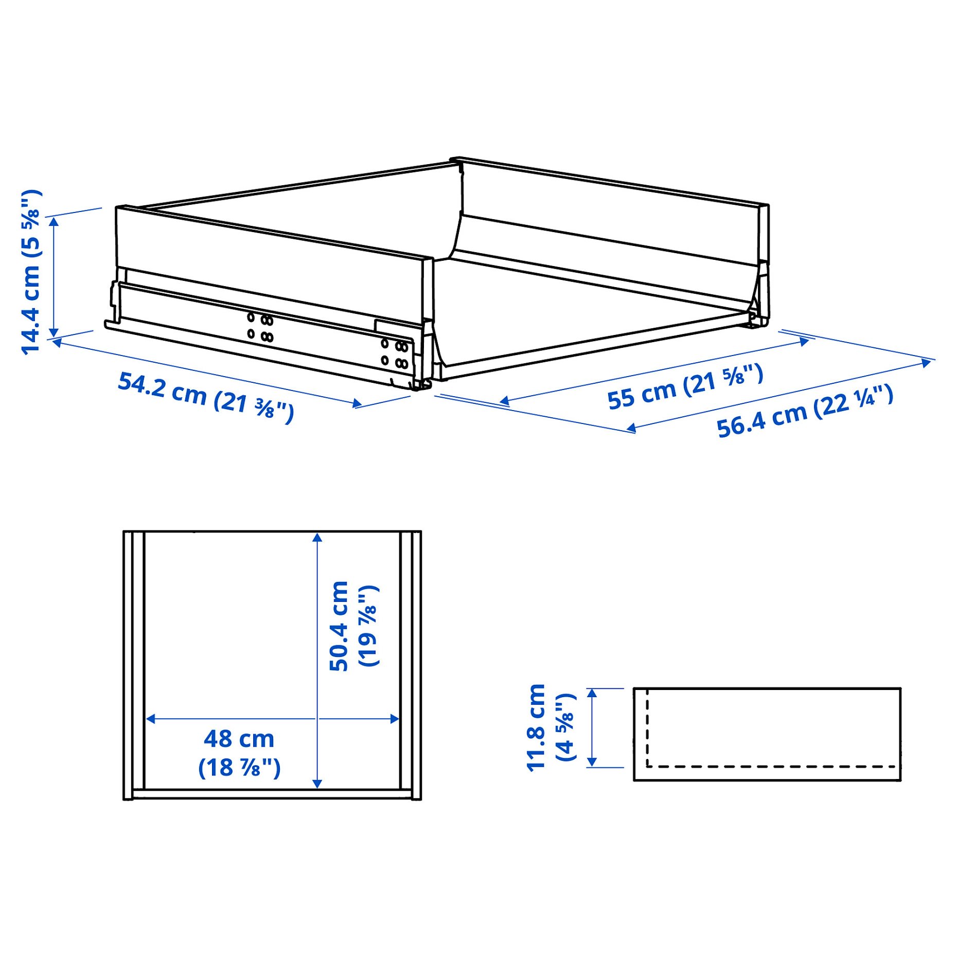 KNIVSHULT, drawer medium, 60x60 cm, 306.006.75