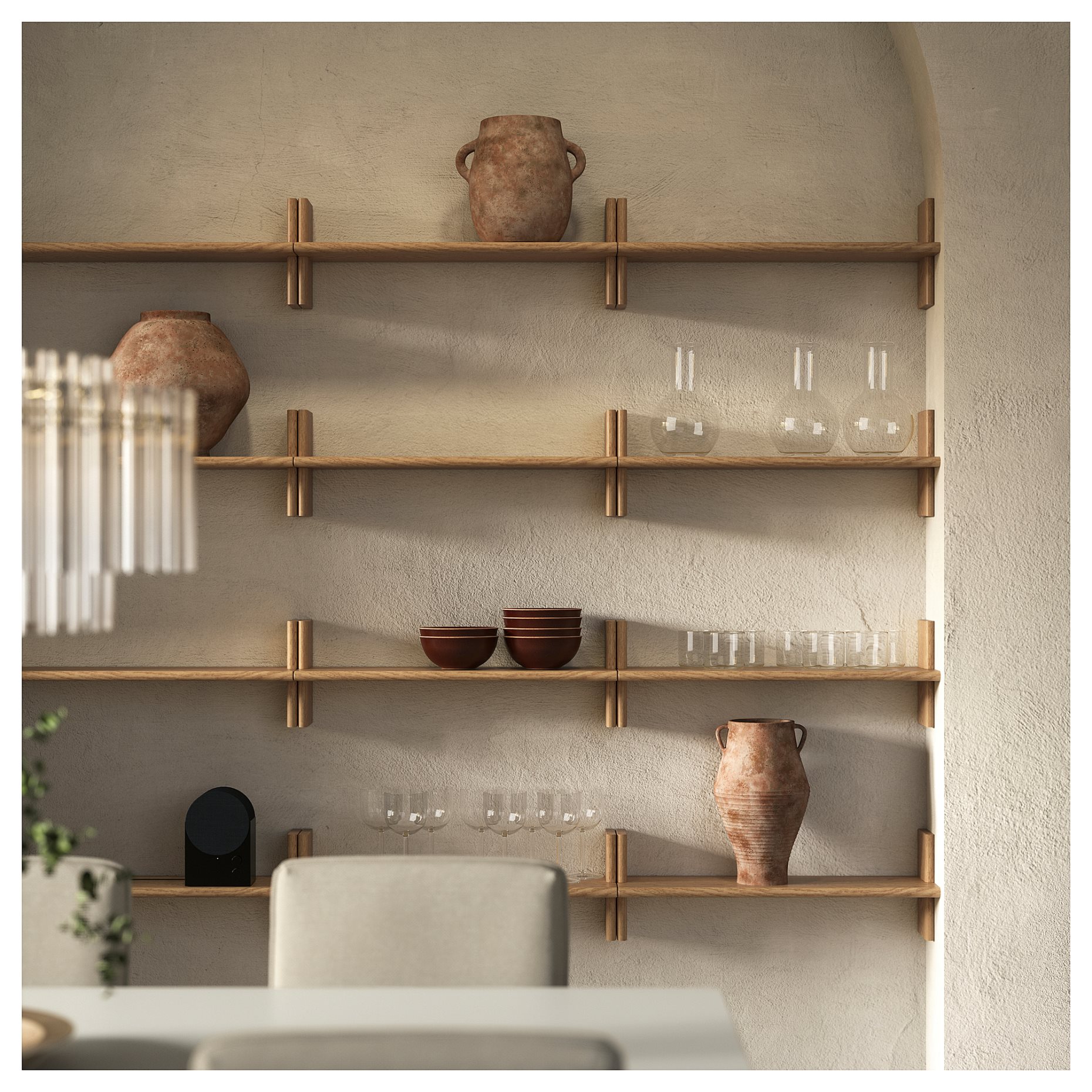 KLAVRESTRÖM, ράφι τοίχου, 60x20 cm, 306.016.89