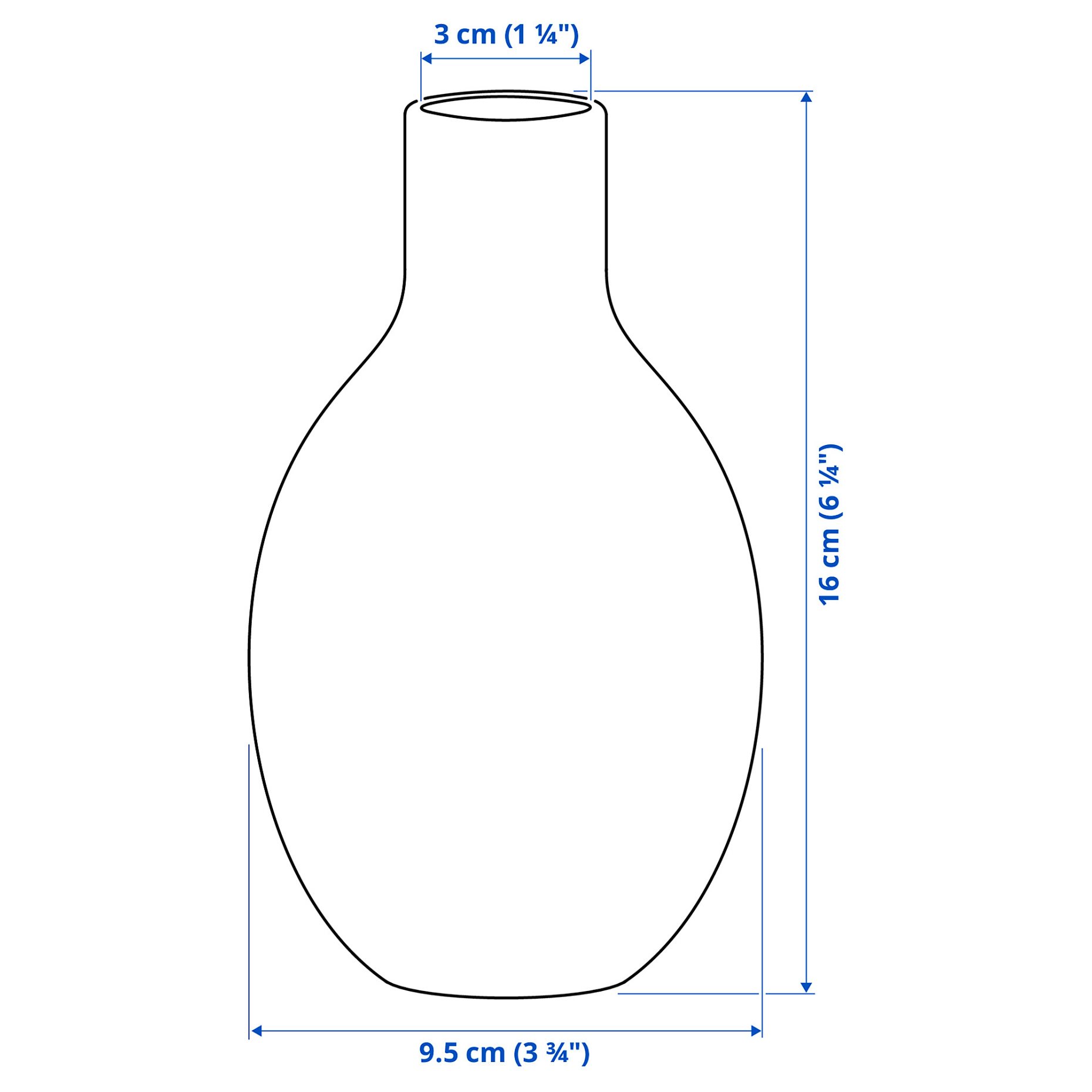 BLODBJÖRK, βάζο, 16 cm, 306.072.95