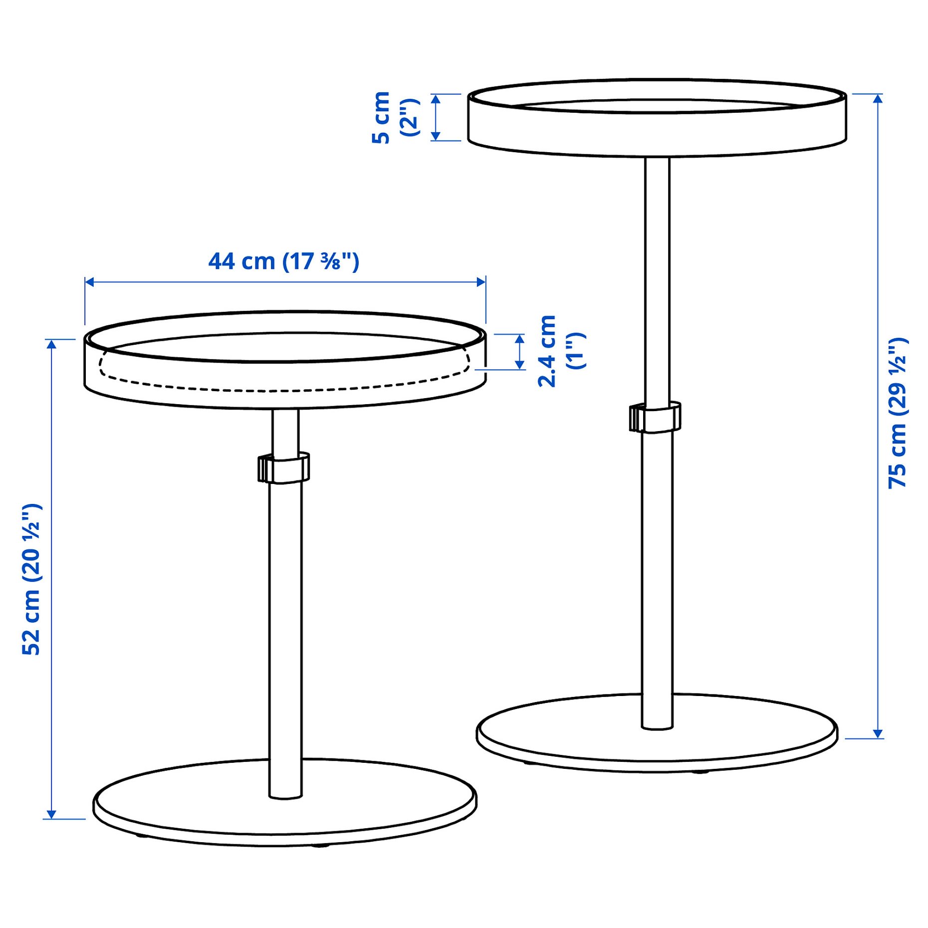 TRANERED, side table, 306.090.01
