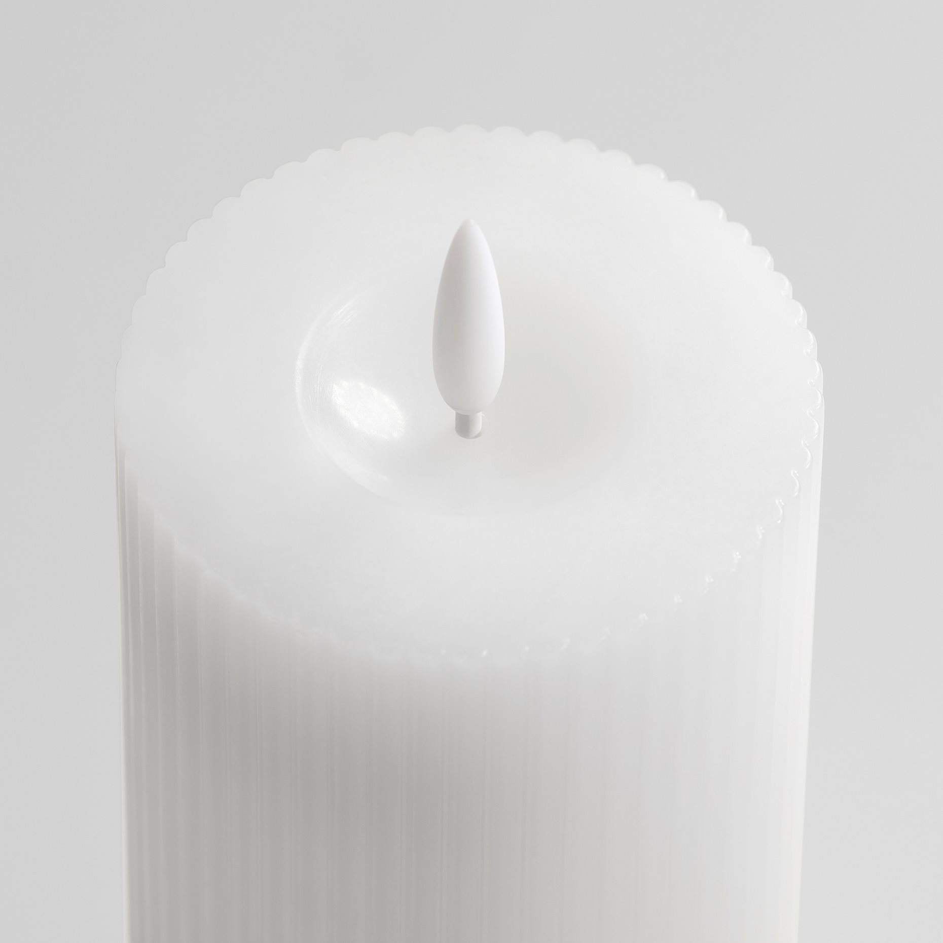 SILVERMÅS, pillar candle with built-in LED light source/battery-operated, set of 3, 306.115.94