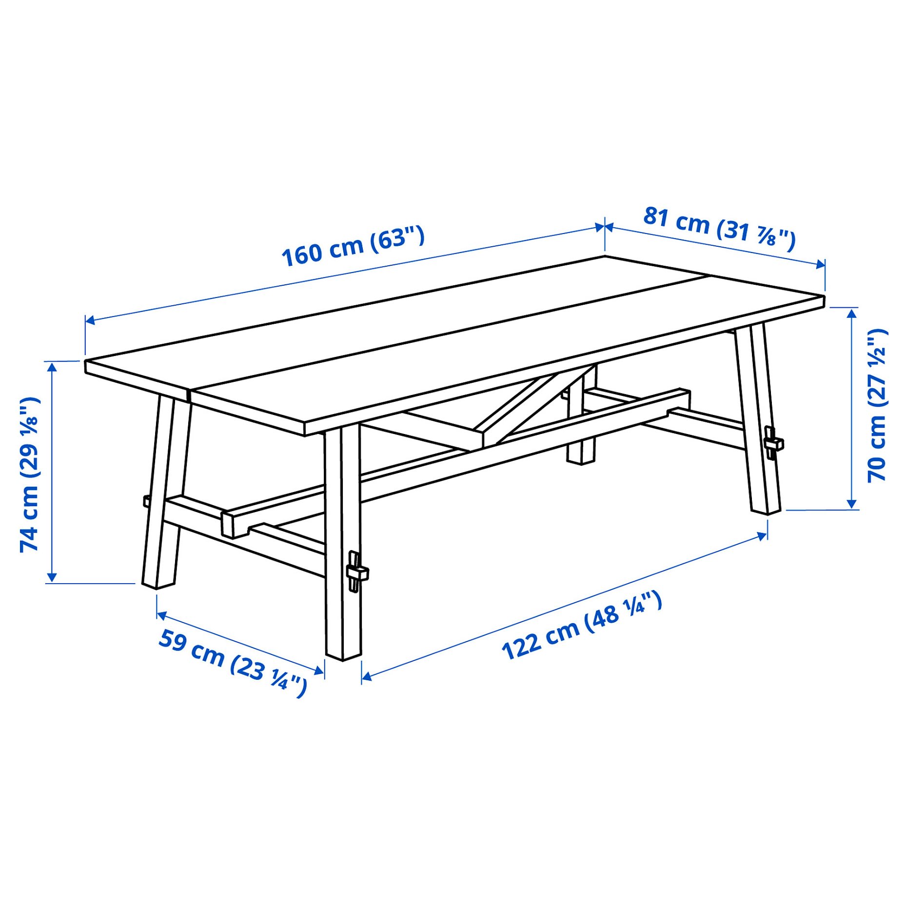 SKOGSTA, table, 160x81 cm, 306.118.86