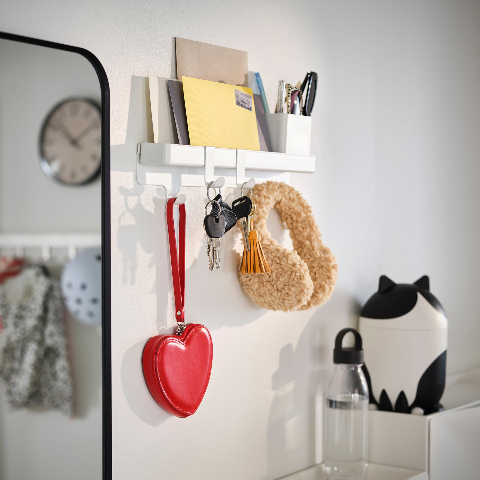 ALTARLIDEN, hook rack with storage, 306.187.36