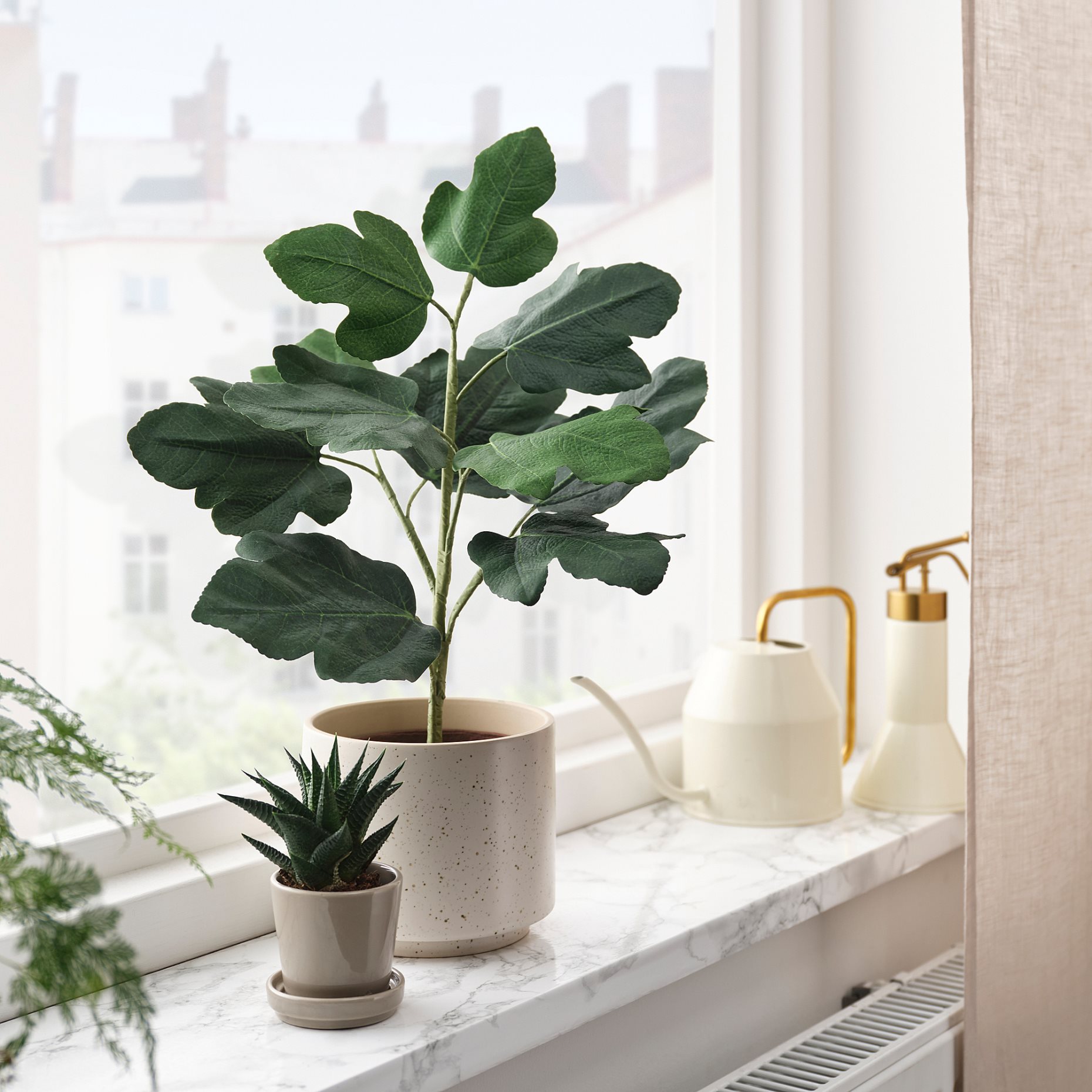 SMÅTÄRNA, artificial potted plant/paper/Fig, 12 cm, 306.327.37