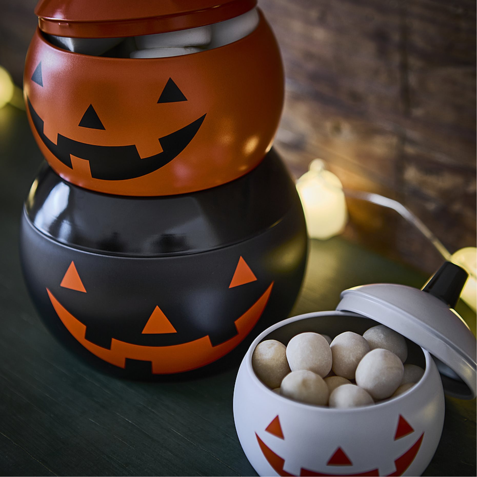 KUSTFYR 2026, tin with lid pumpkin-shaped, set of 3, 306.329.35