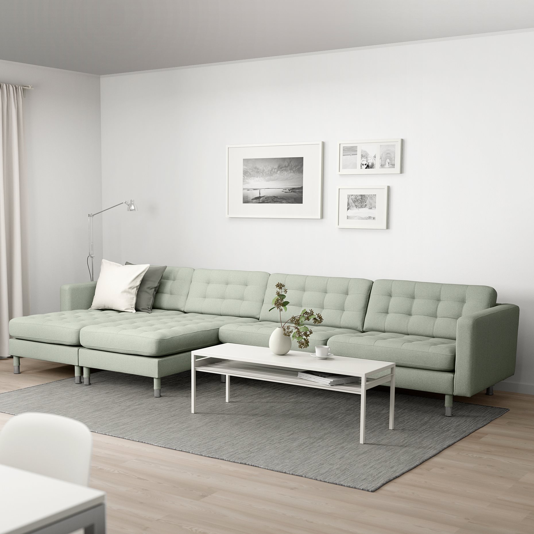 LANDSKRONA, 5-seat sofa with chaise longues, 392.699.88