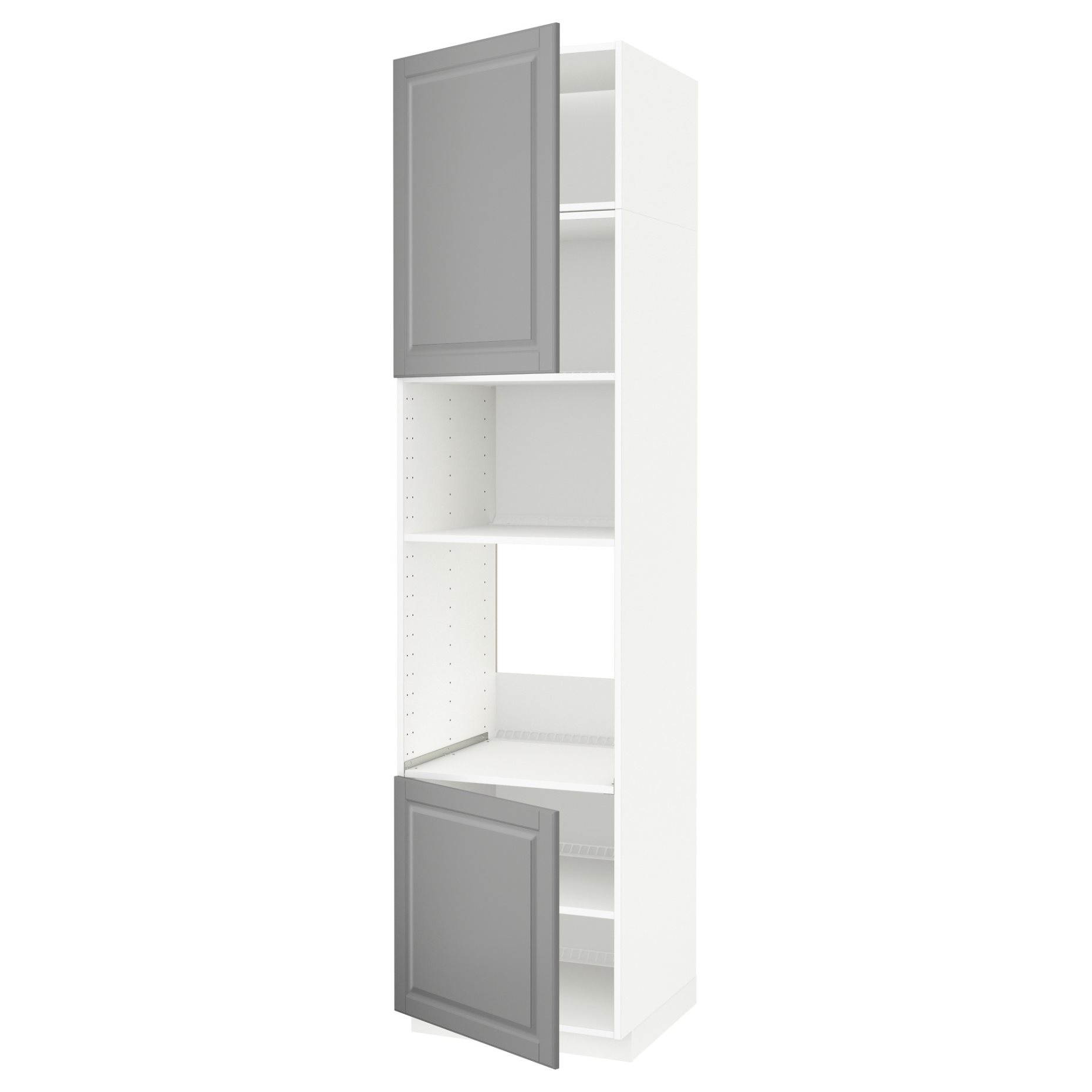 METOD, high cabinet for oven/microwave with 2 doors/shelves, 60x60x240 cm, 394.609.20
