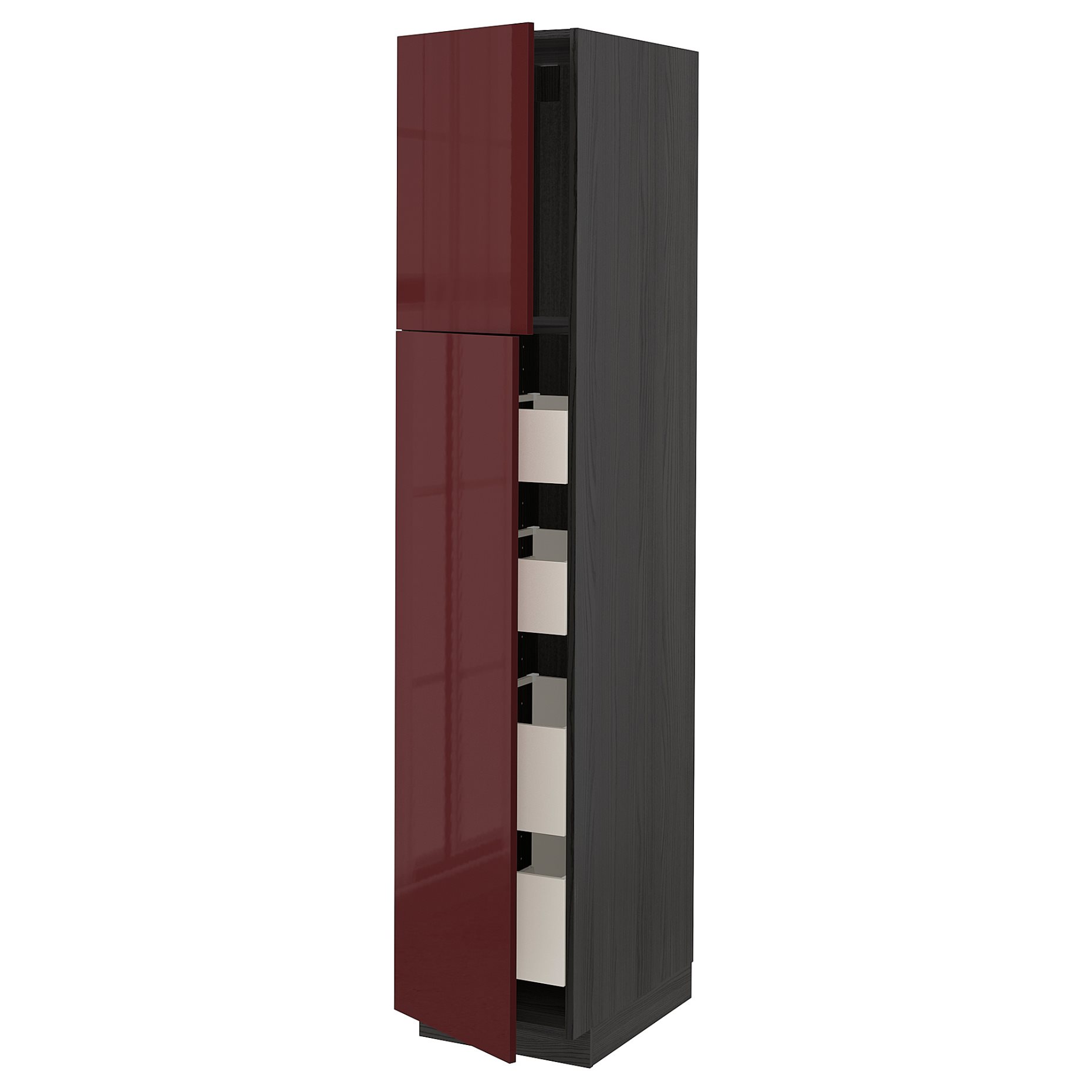 METOD/MAXIMERA, high cabinet with 2 doors/4 drawers, 40x60x200 cm, 394.615.85